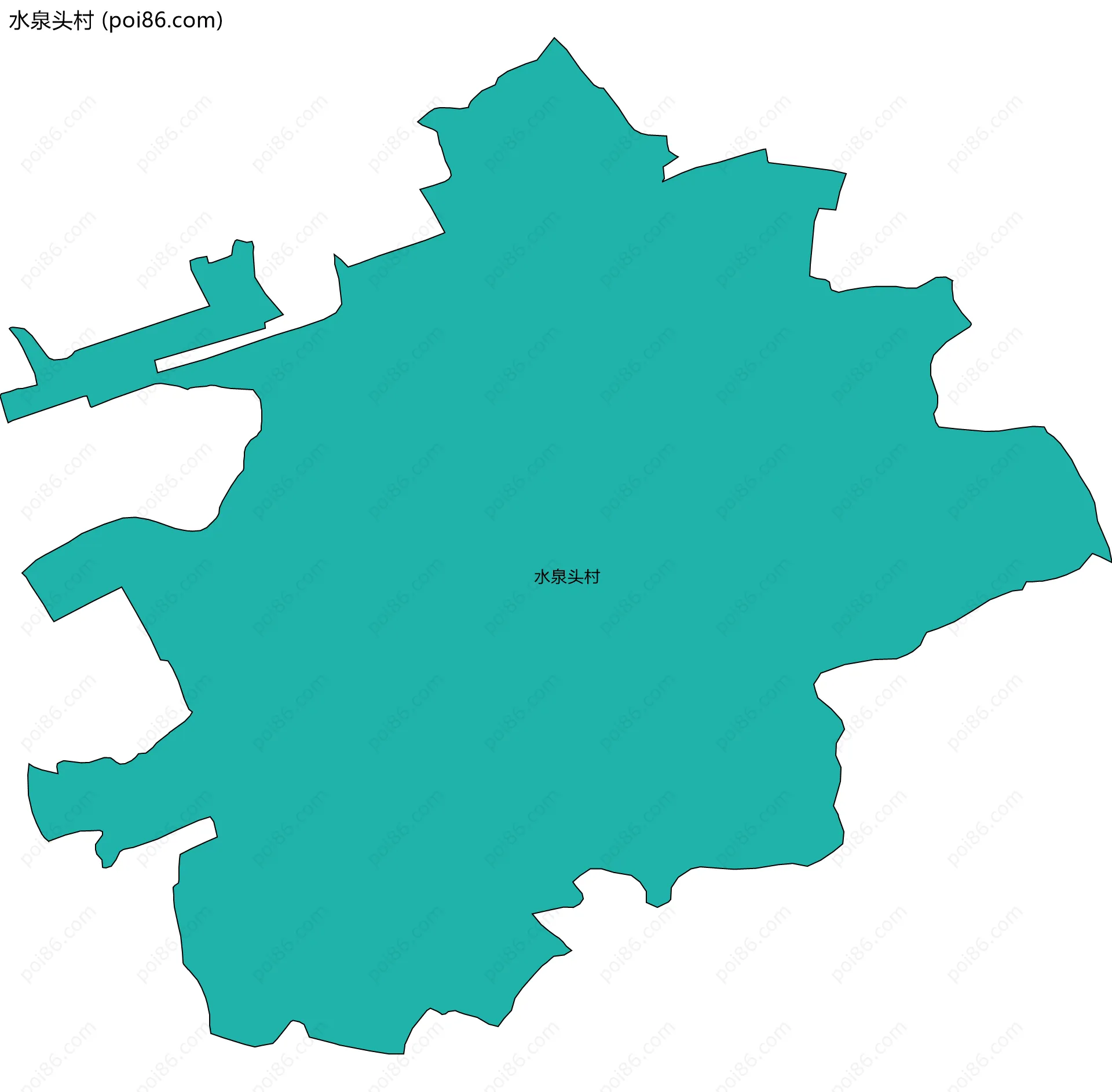 水泉头村边界地图