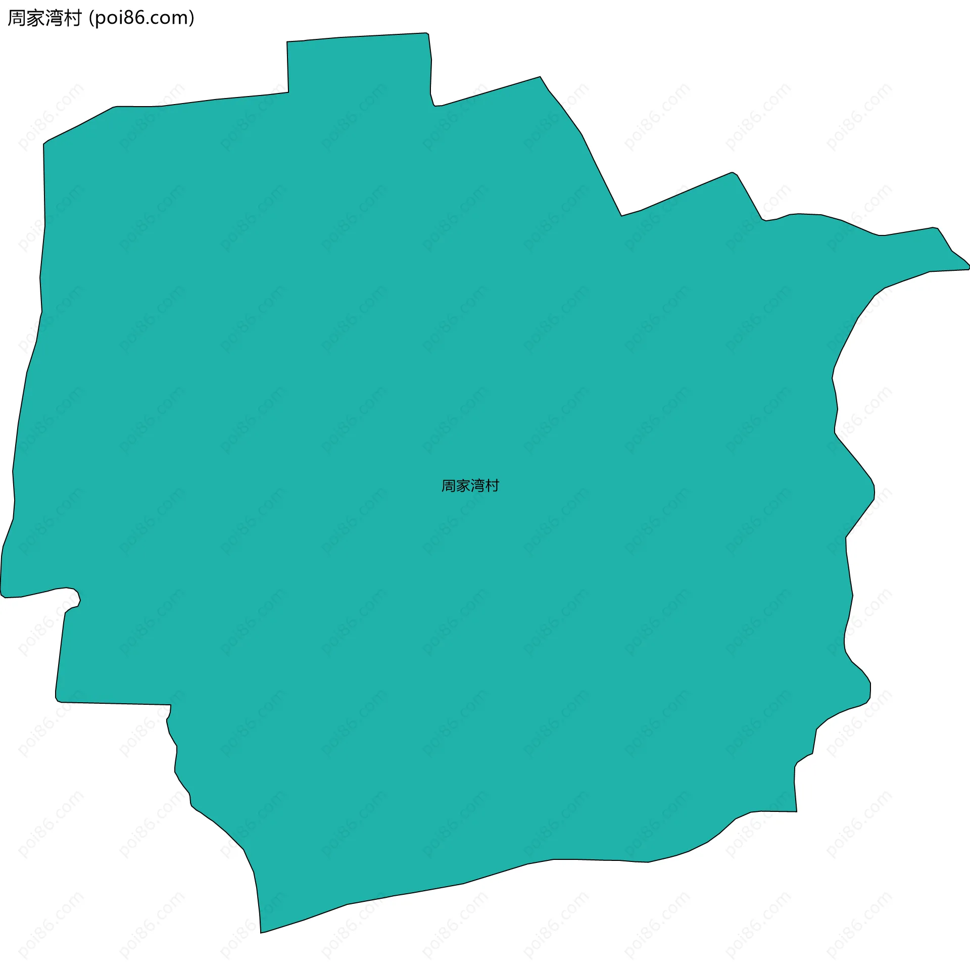 周家湾村边界地图