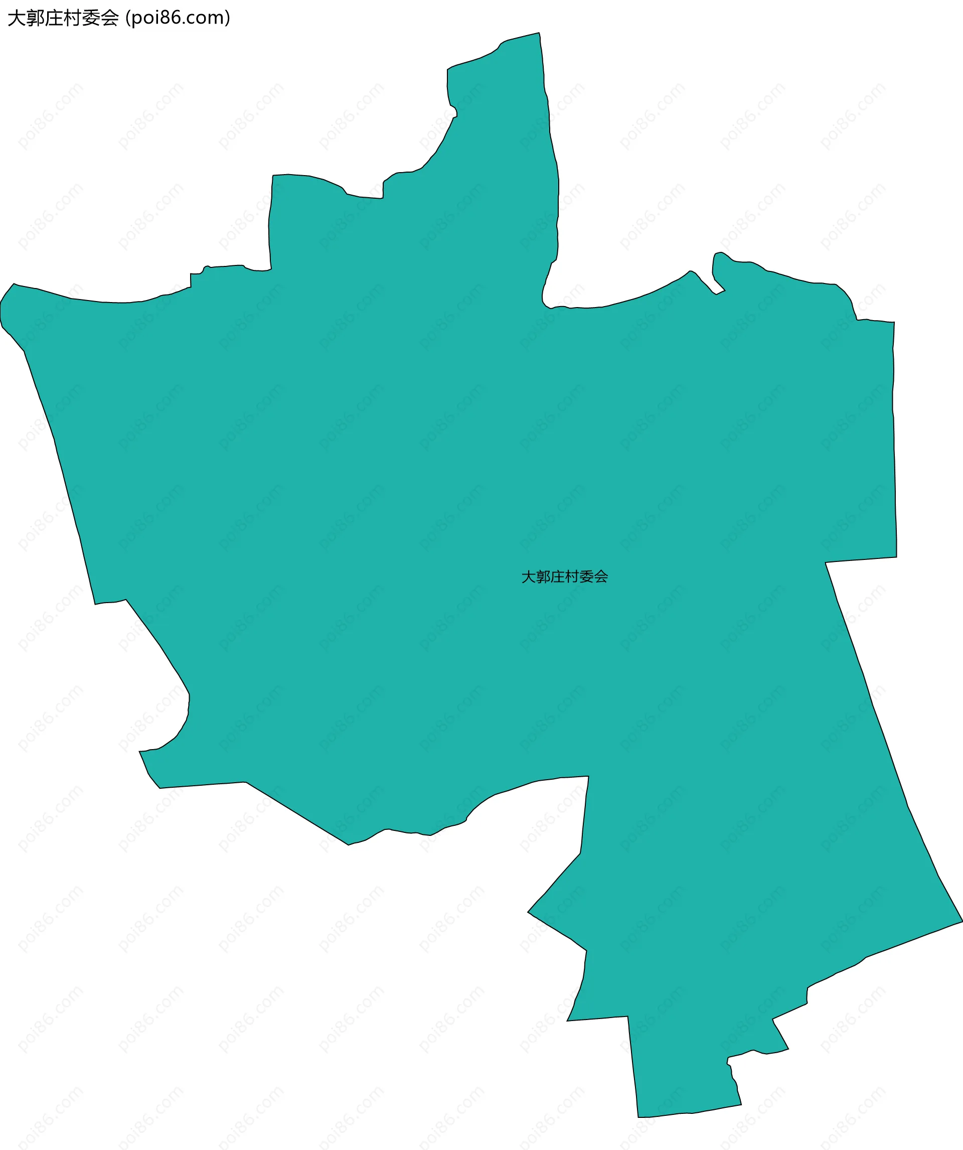 大郭庄村委会边界地图