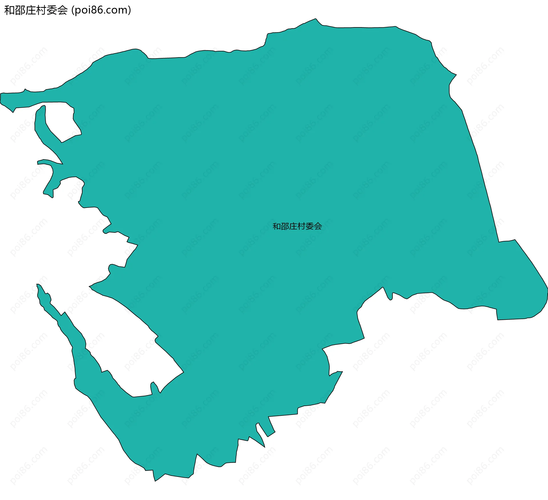 和邵庄村委会边界地图