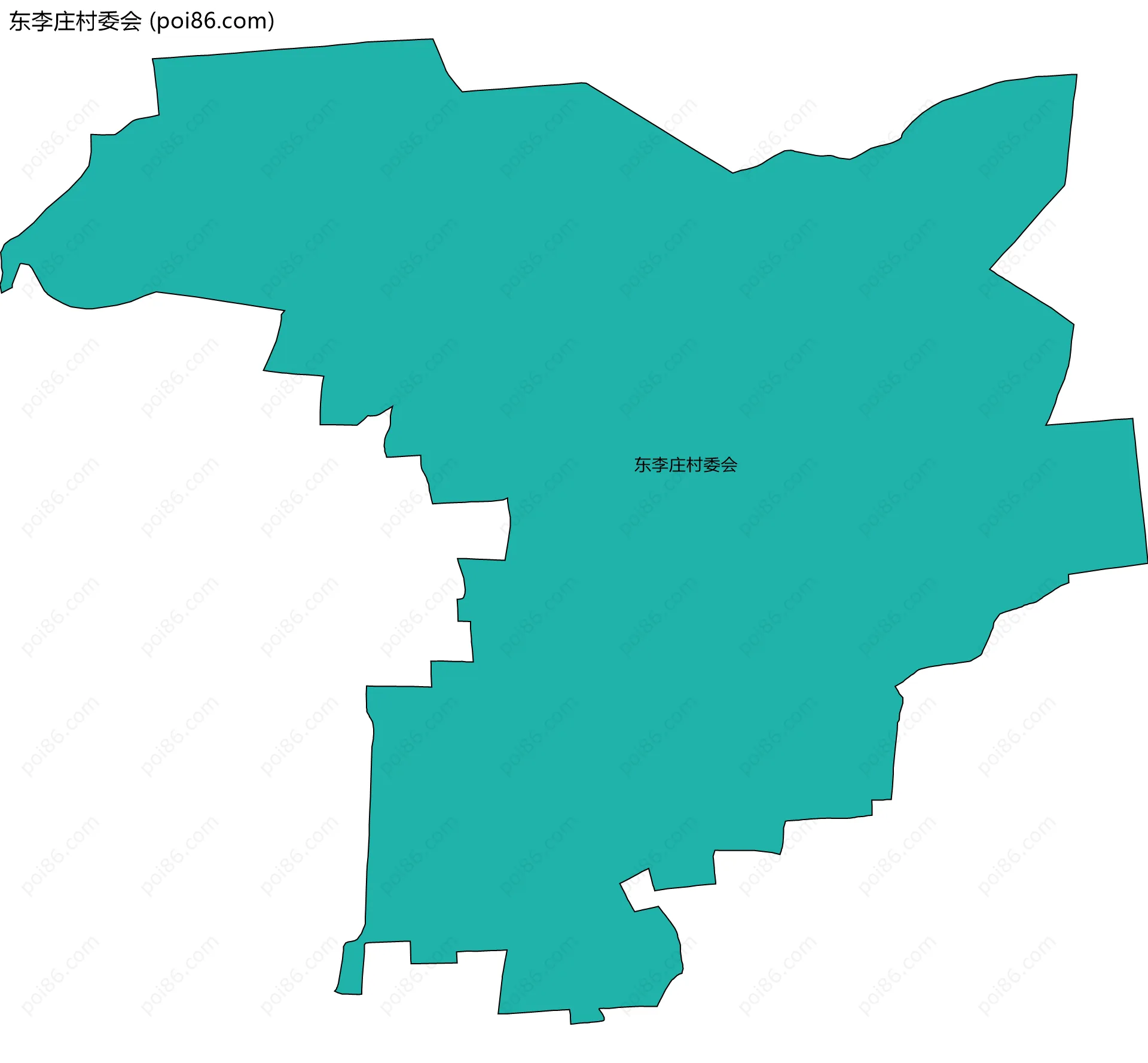 东李庄村委会边界地图