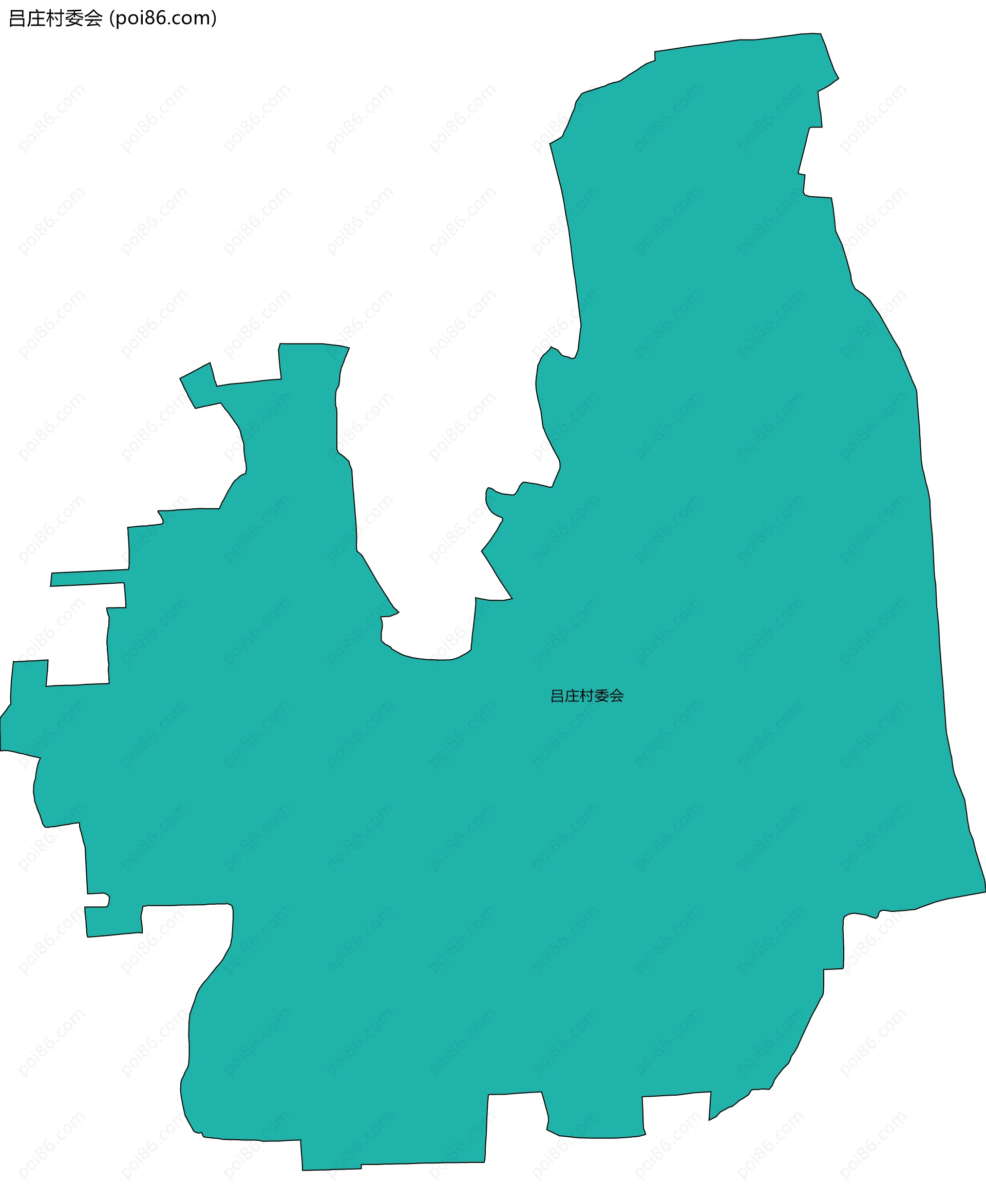 吕庄村委会边界地图