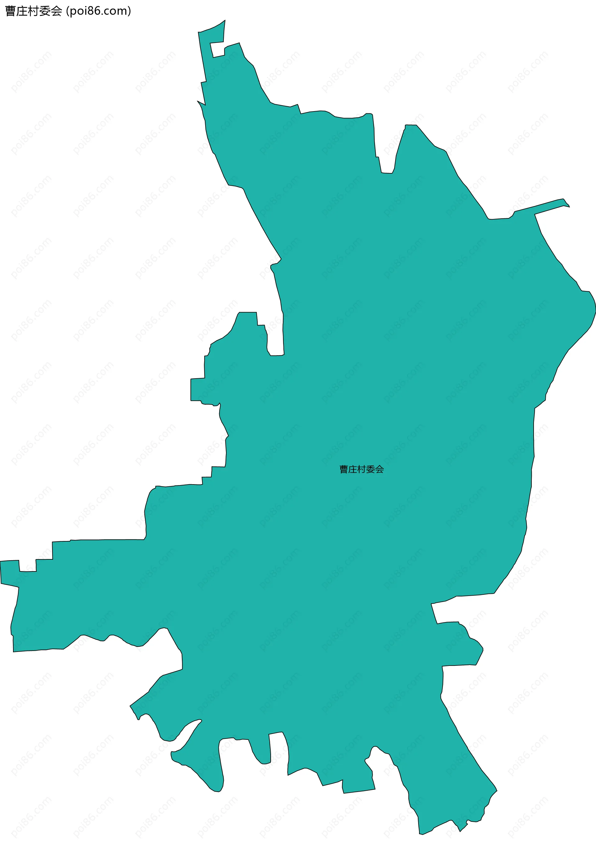 曹庄村委会边界地图