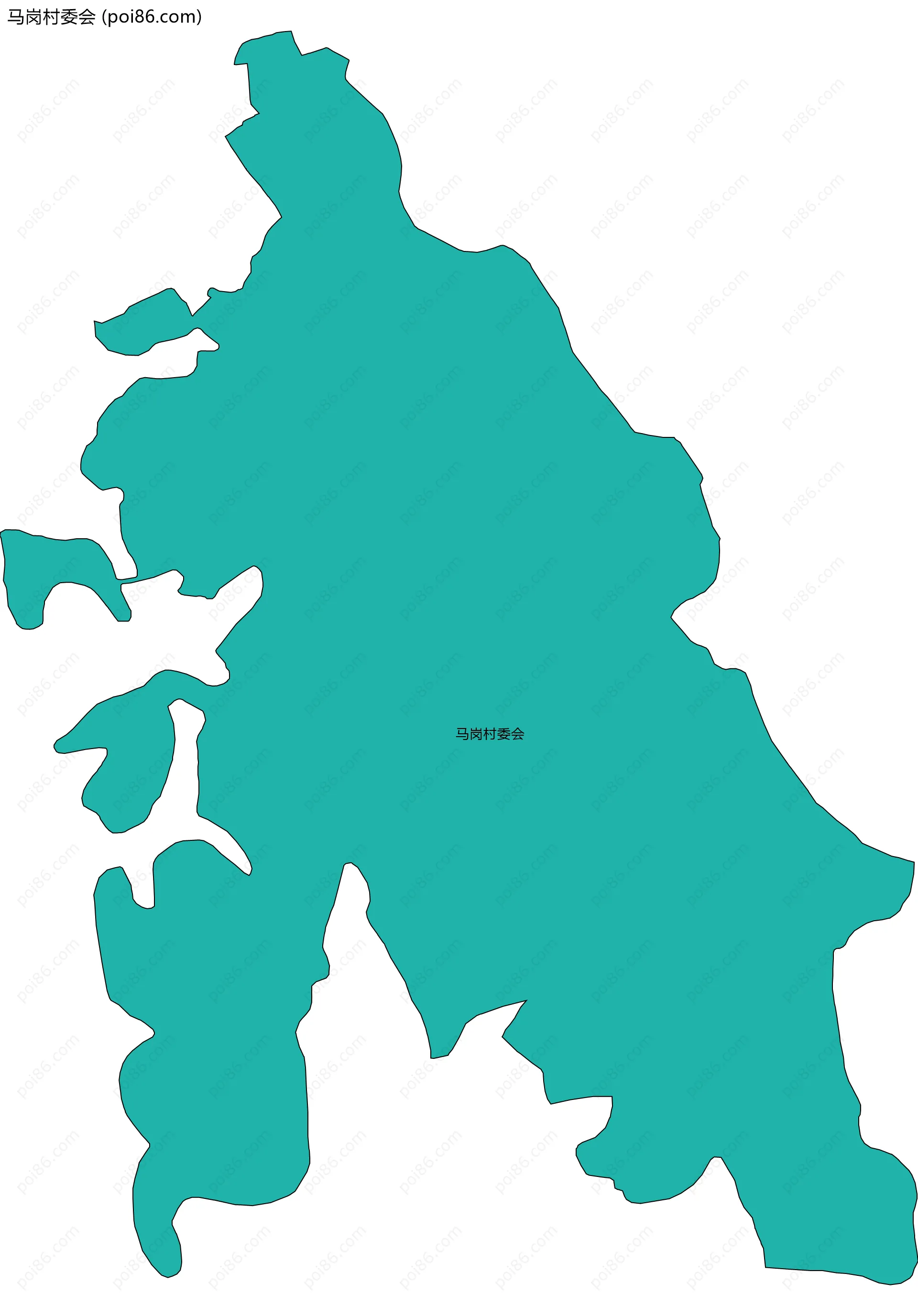 马岗村委会边界地图