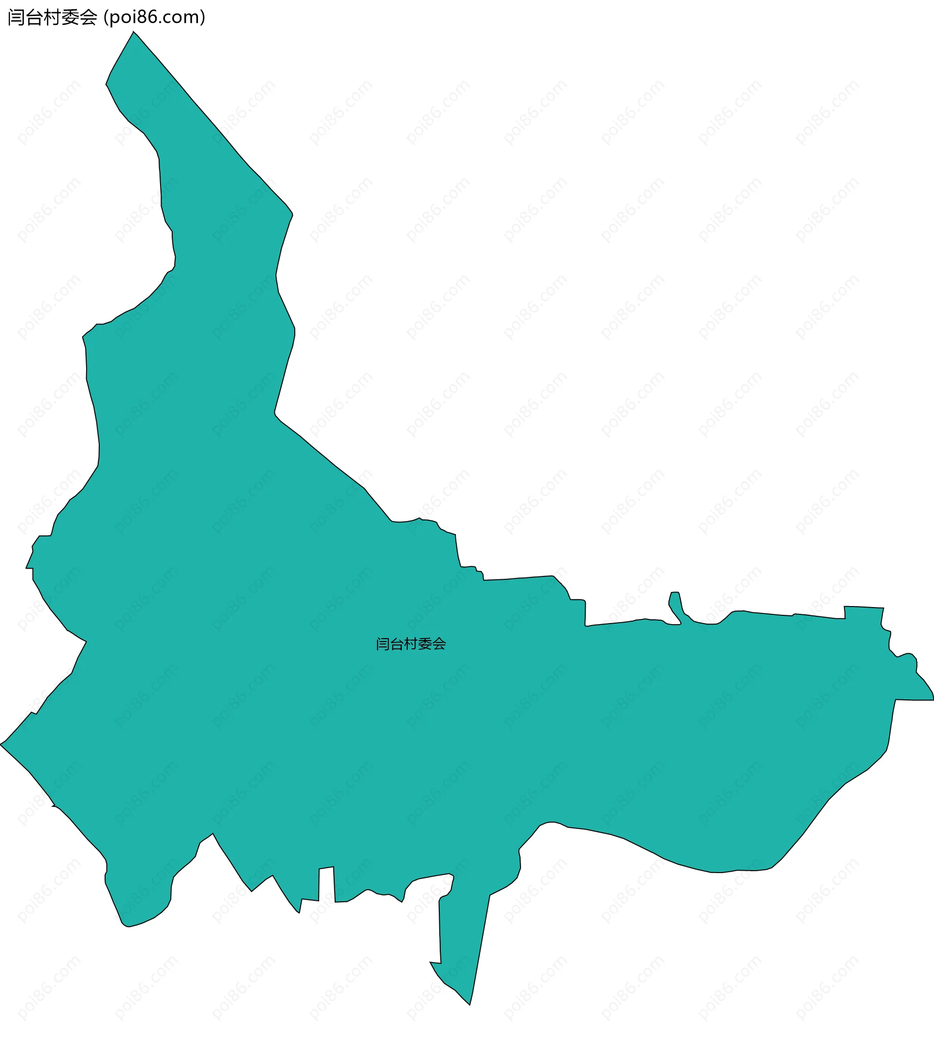 闫台村委会边界地图