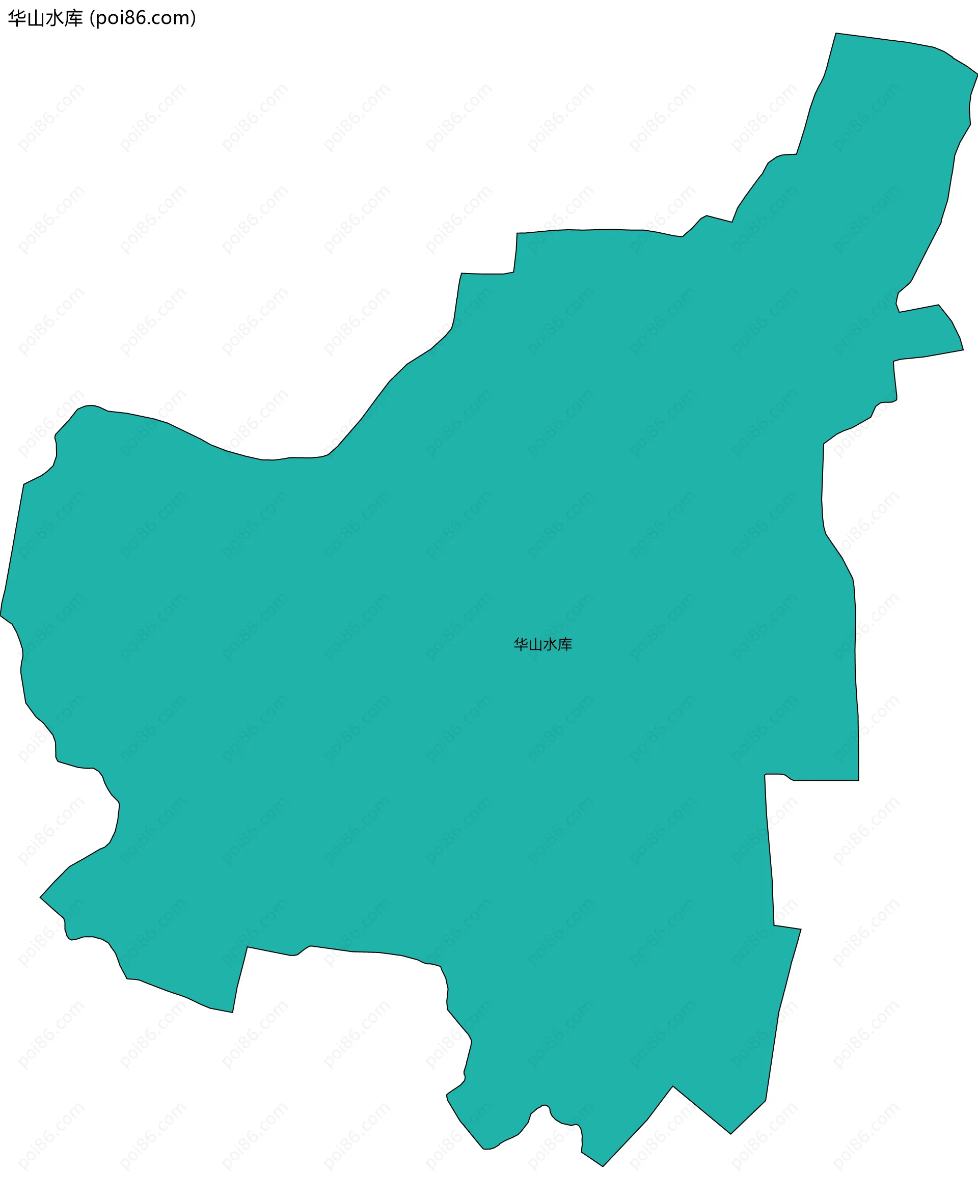 华山水库边界地图