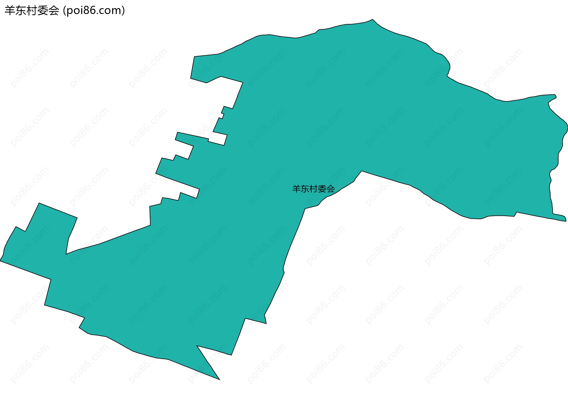 羊东村委会边界地图