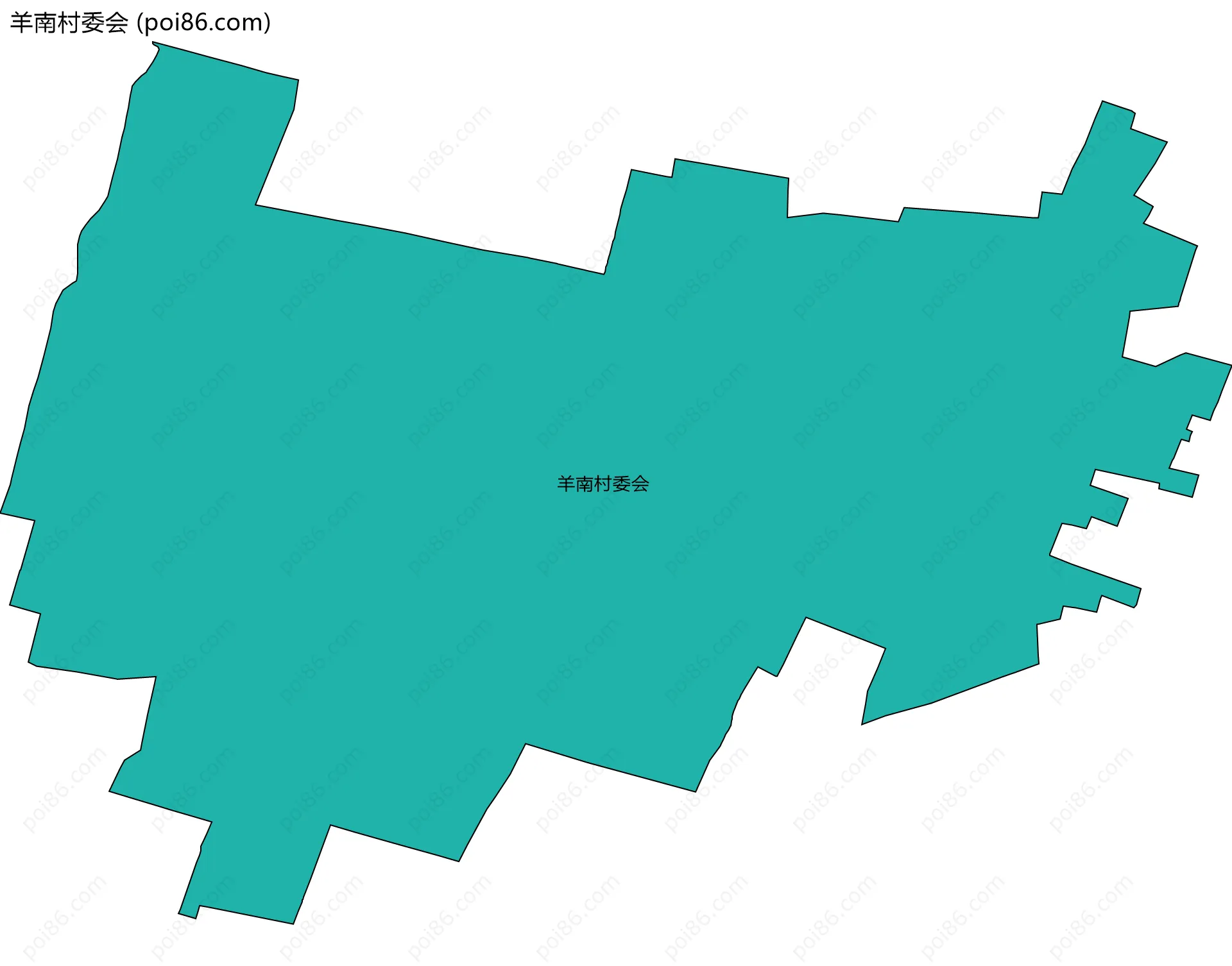 羊南村委会边界地图