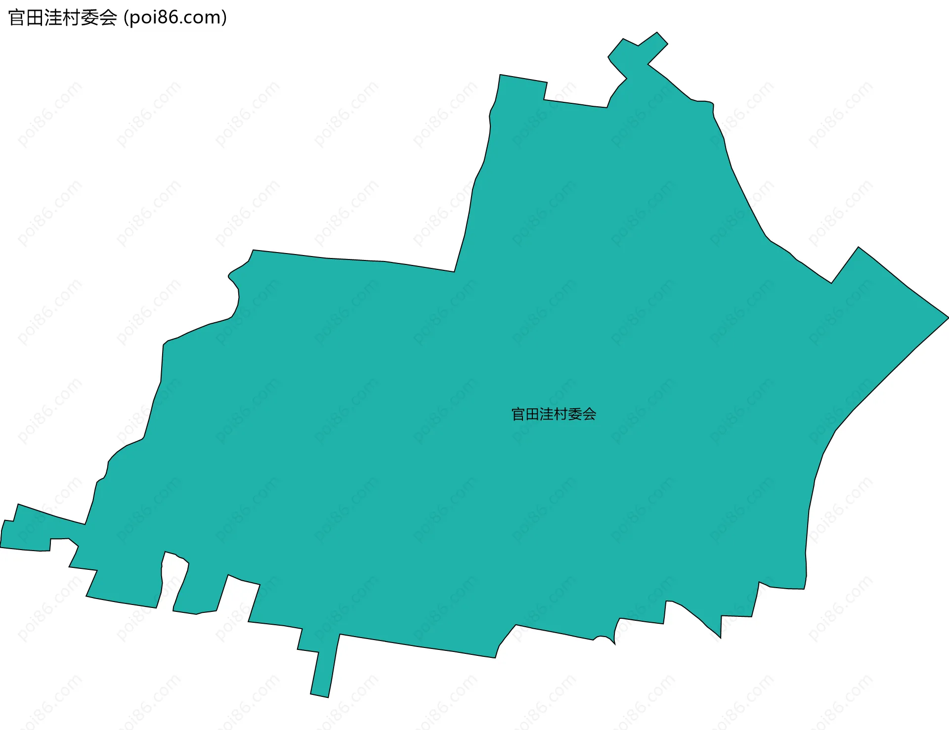 官田洼村委会边界地图