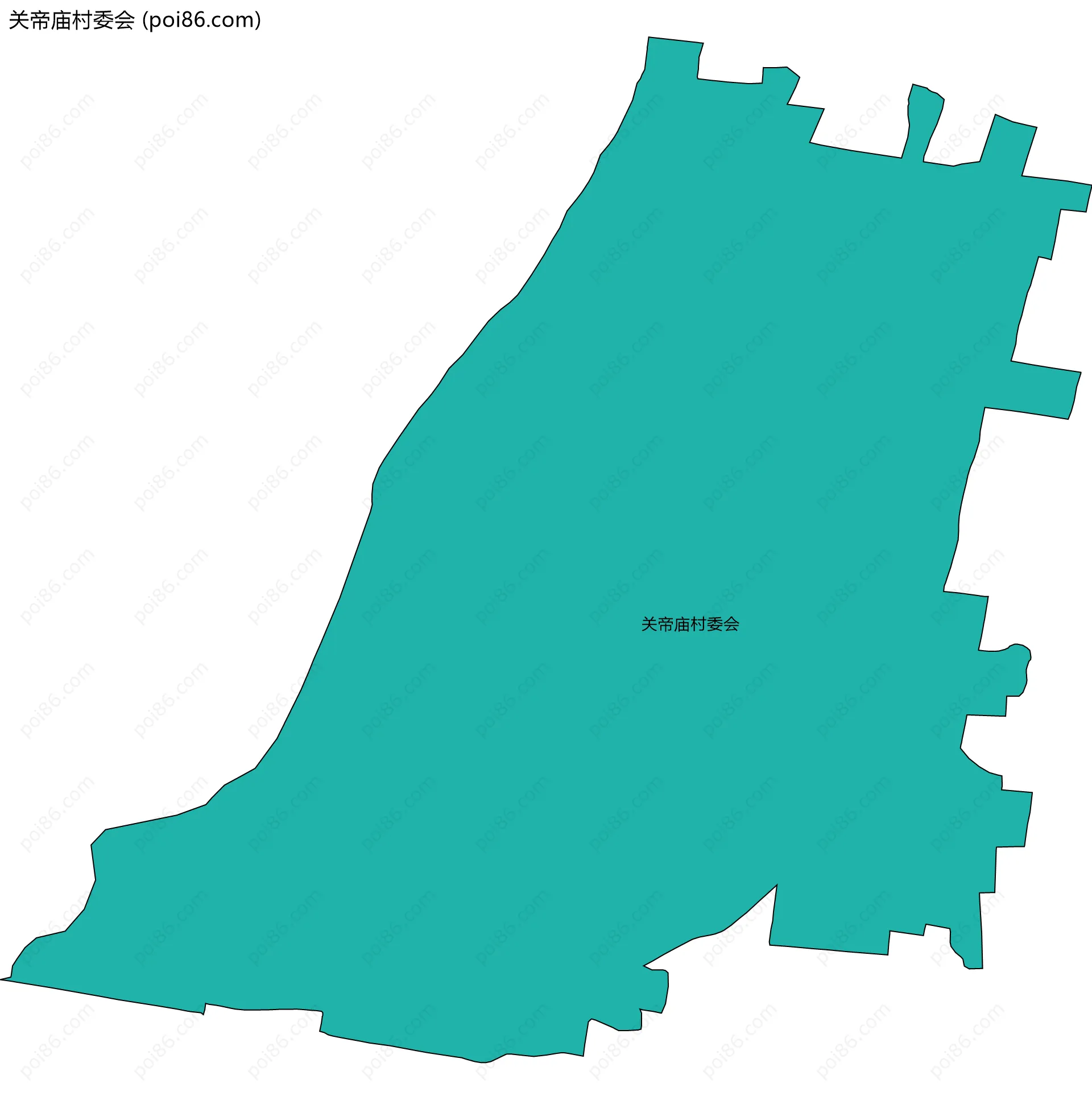 关帝庙村委会边界地图