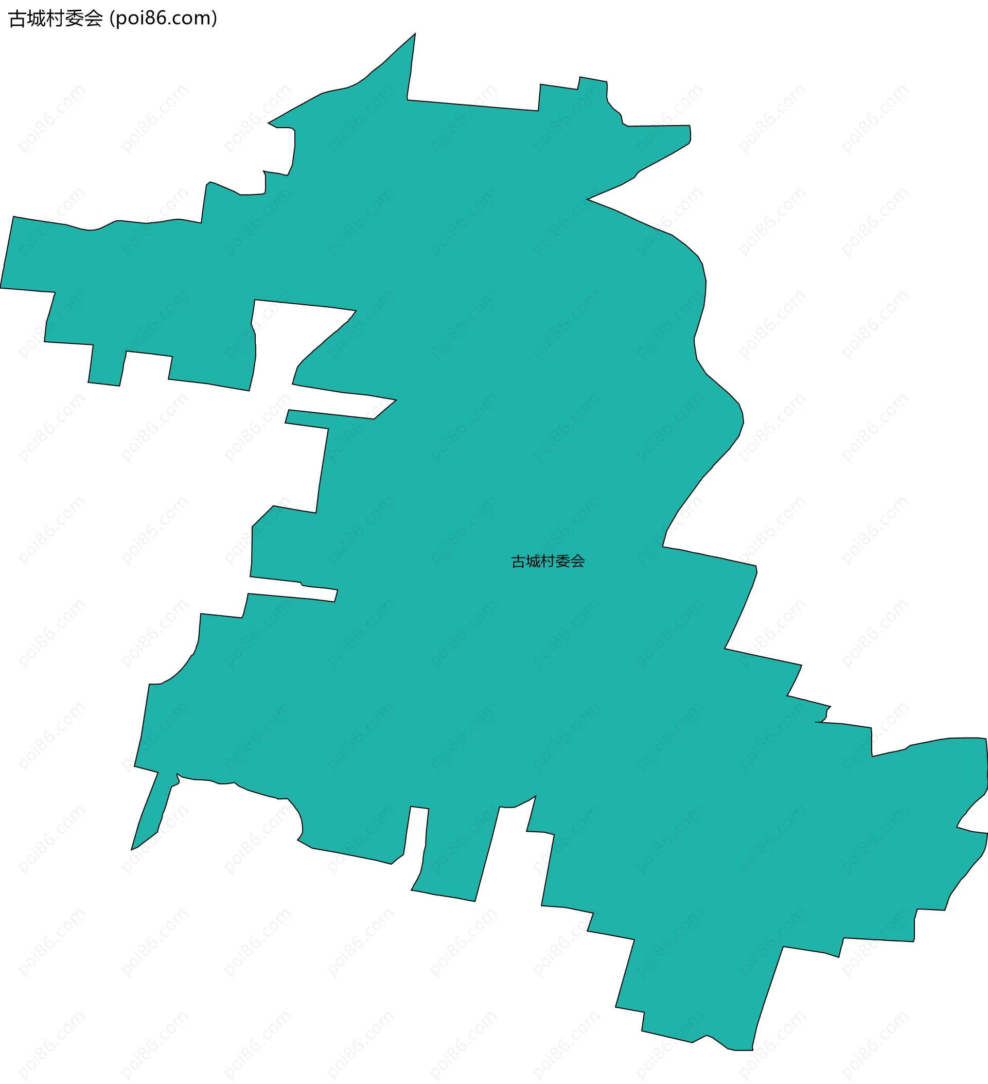 古城村委会边界地图