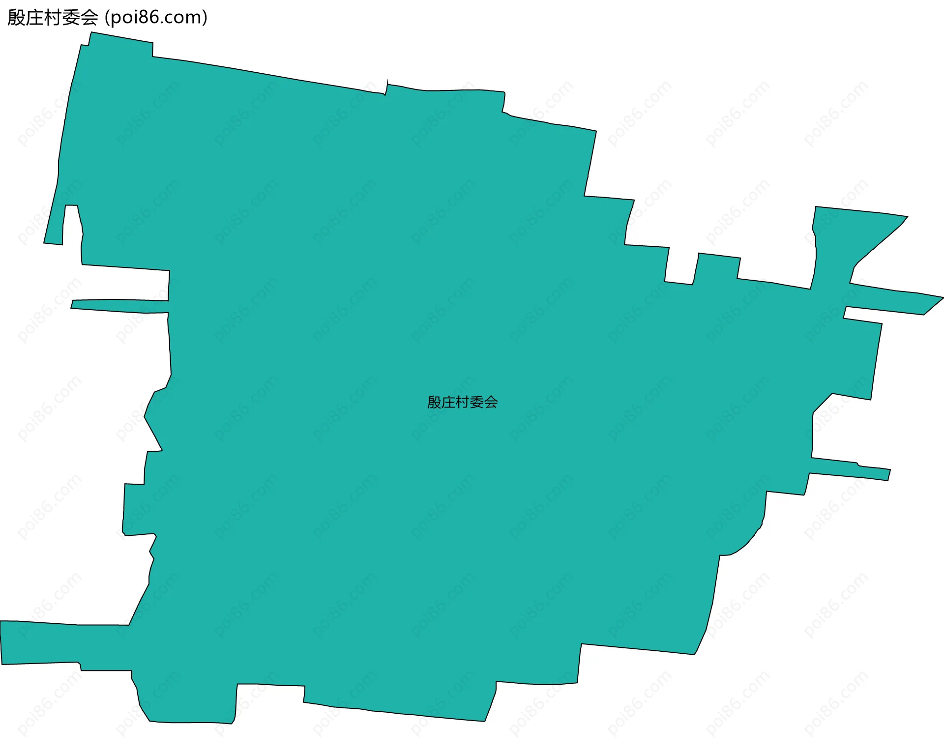 殷庄村委会边界地图