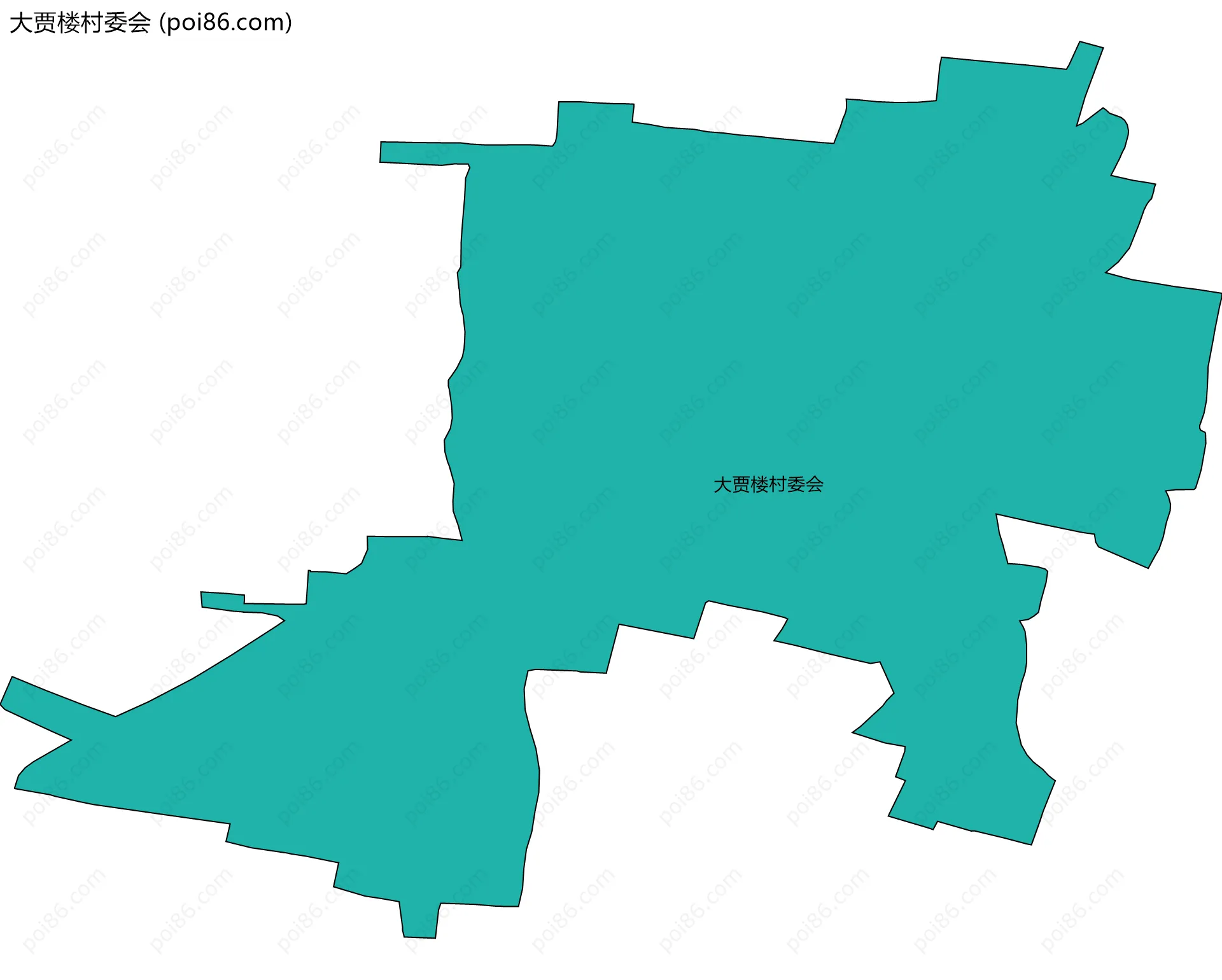 大贾楼村委会边界地图