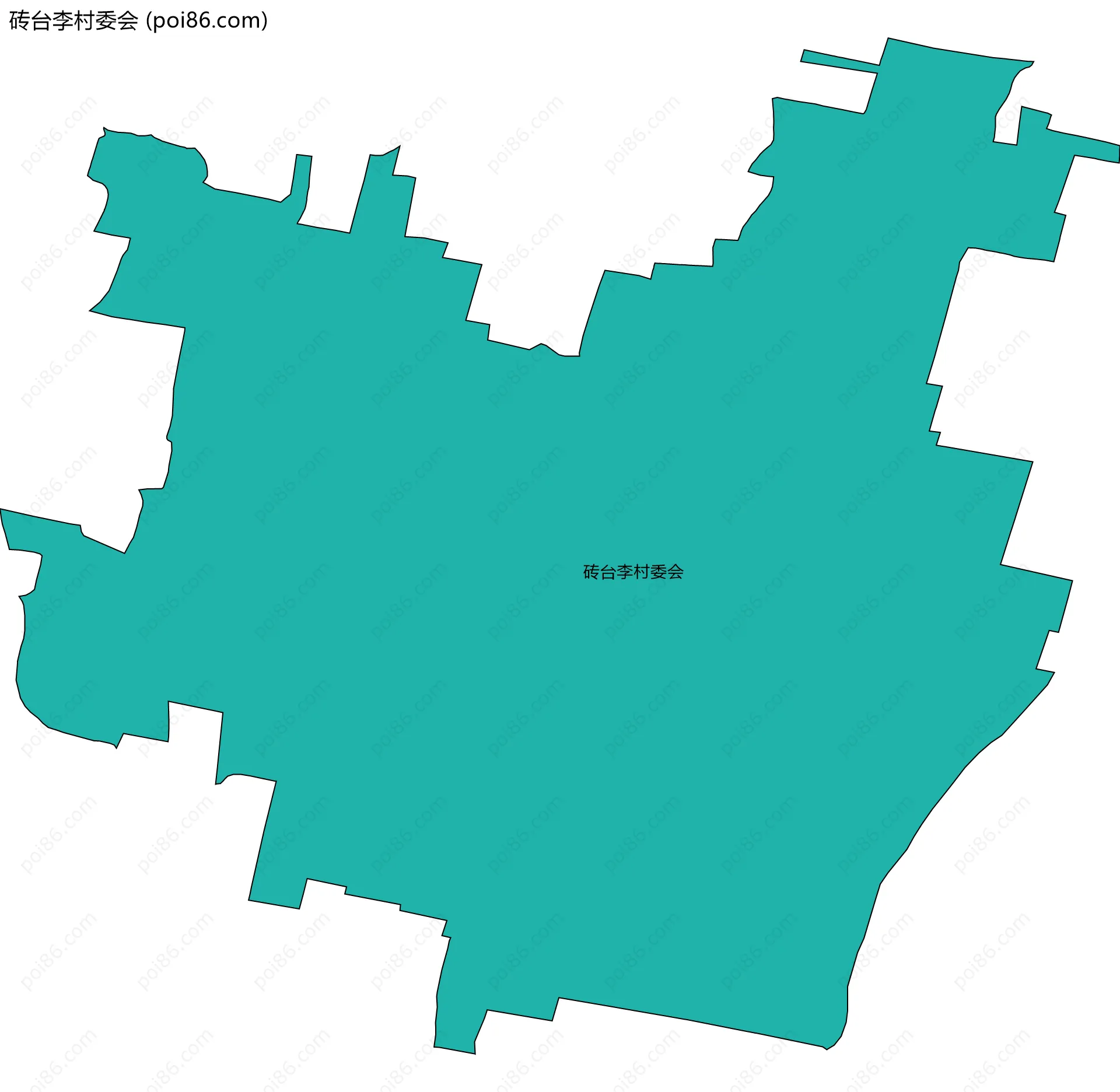 砖台李村委会边界地图