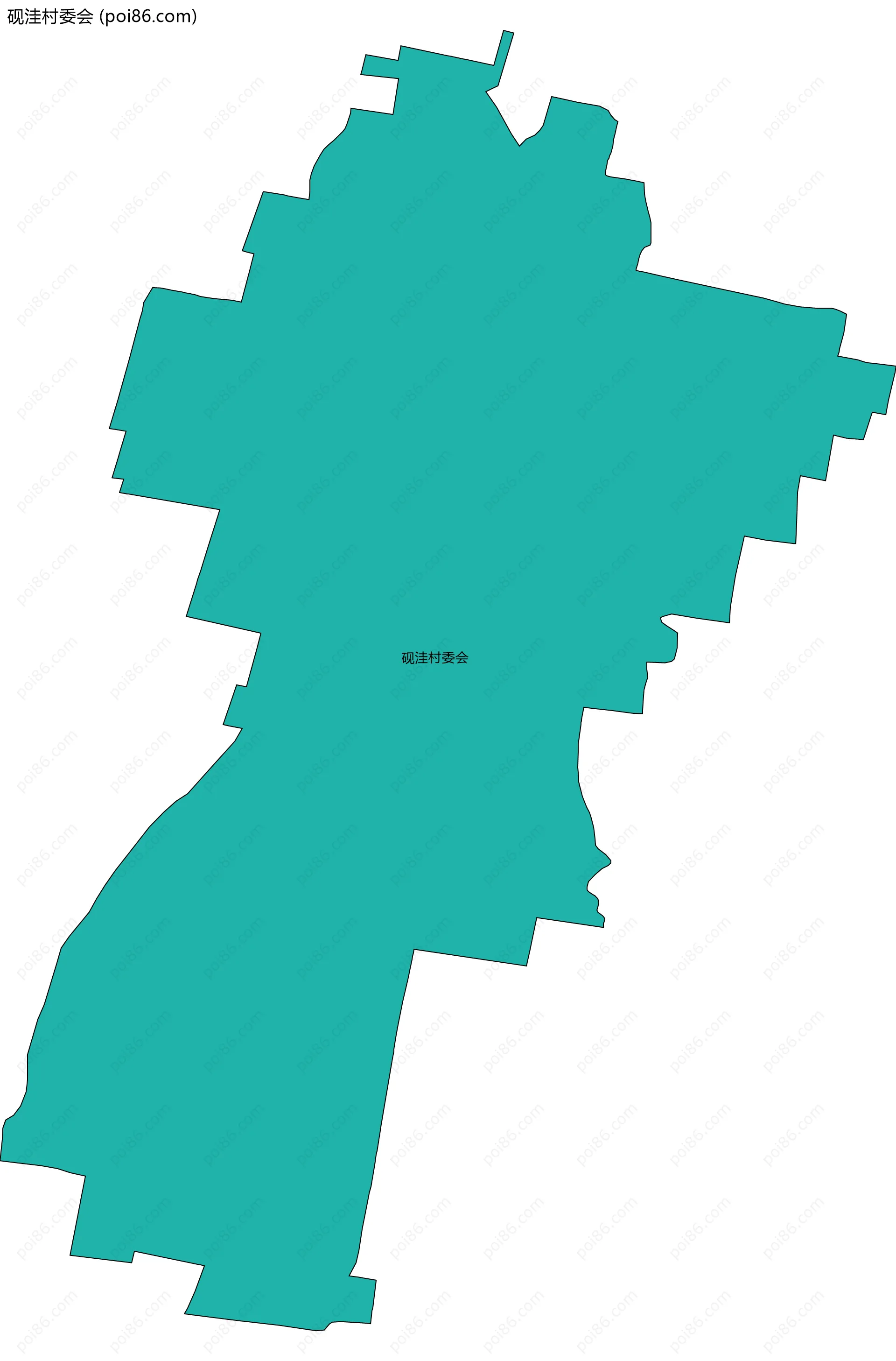 砚洼村委会边界地图