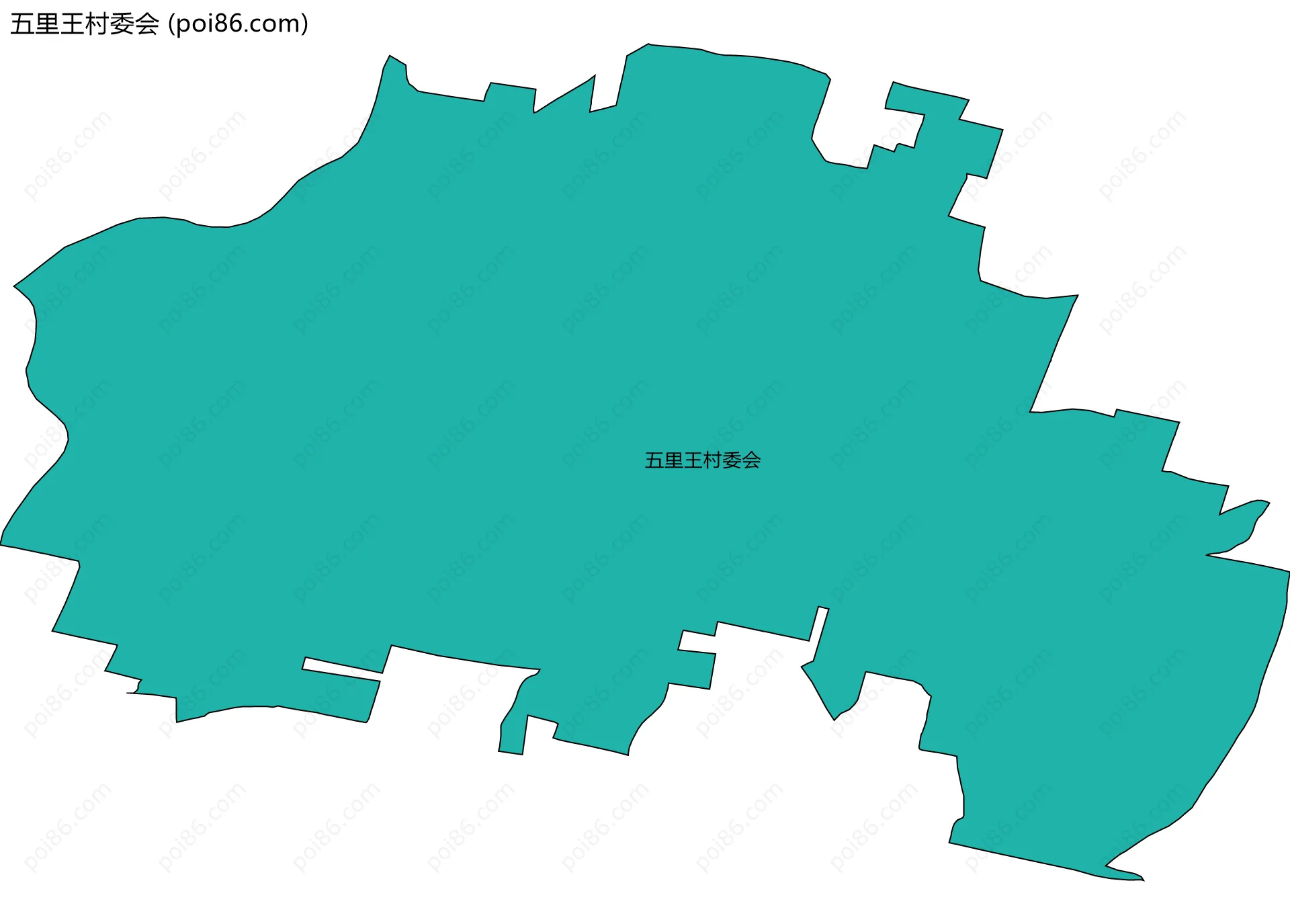 五里王村委会边界地图