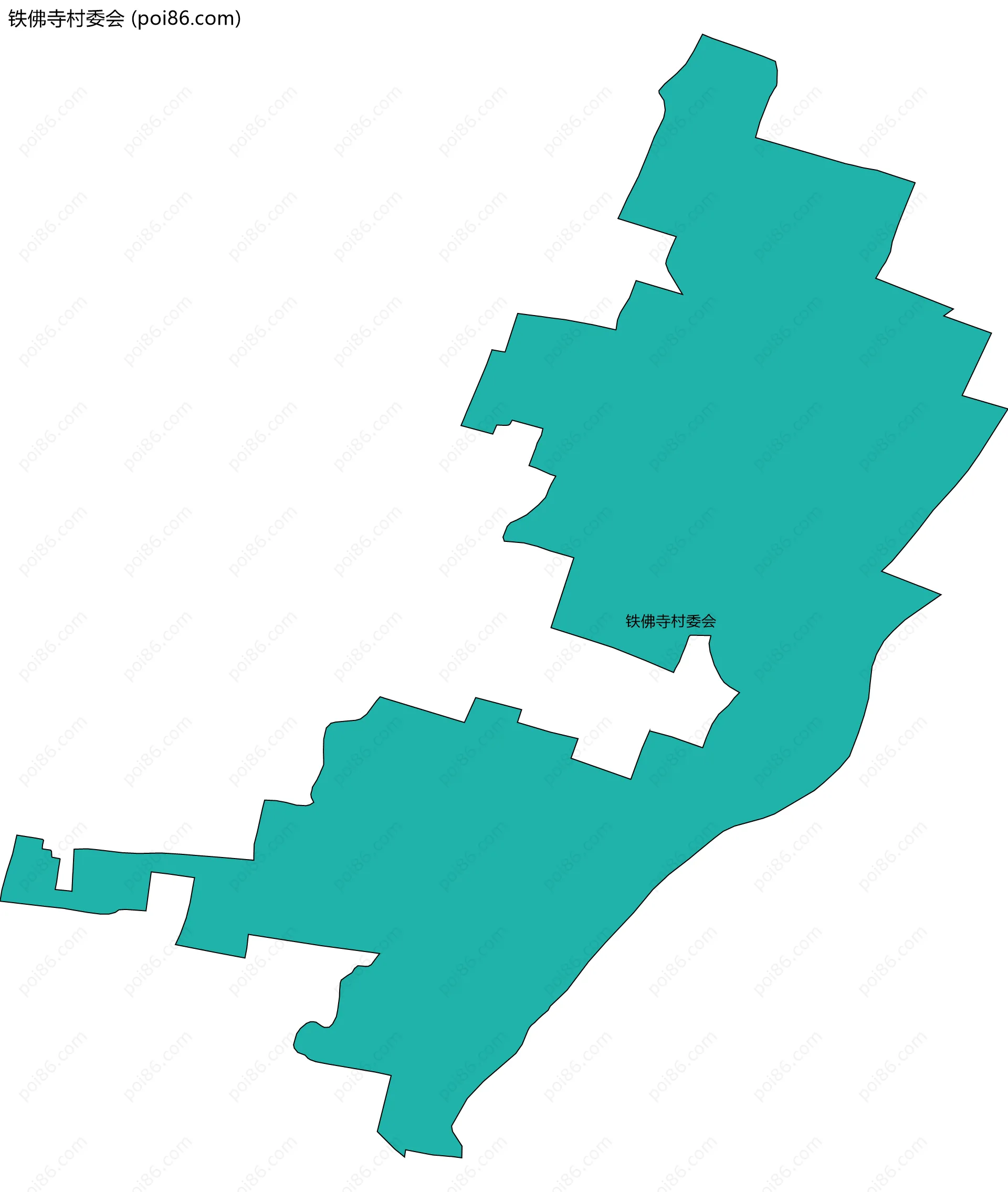 铁佛寺村委会边界地图