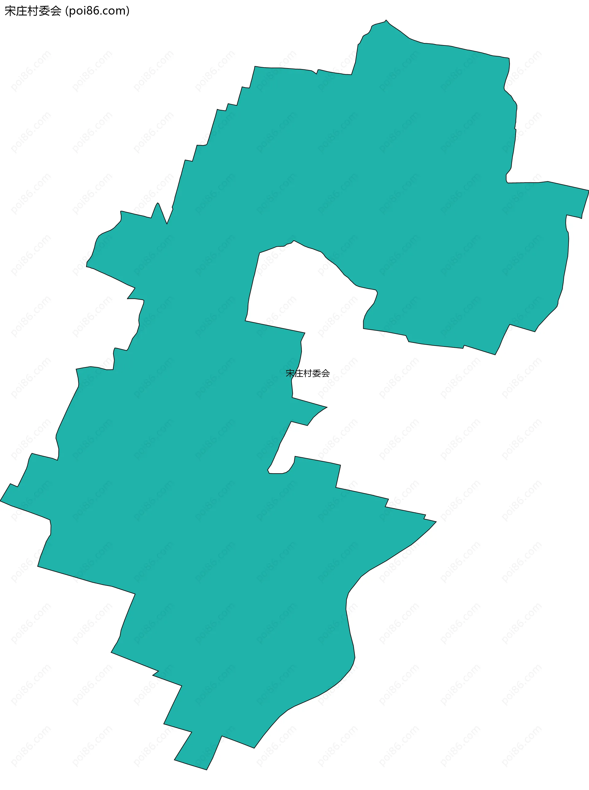 宋庄村委会边界地图