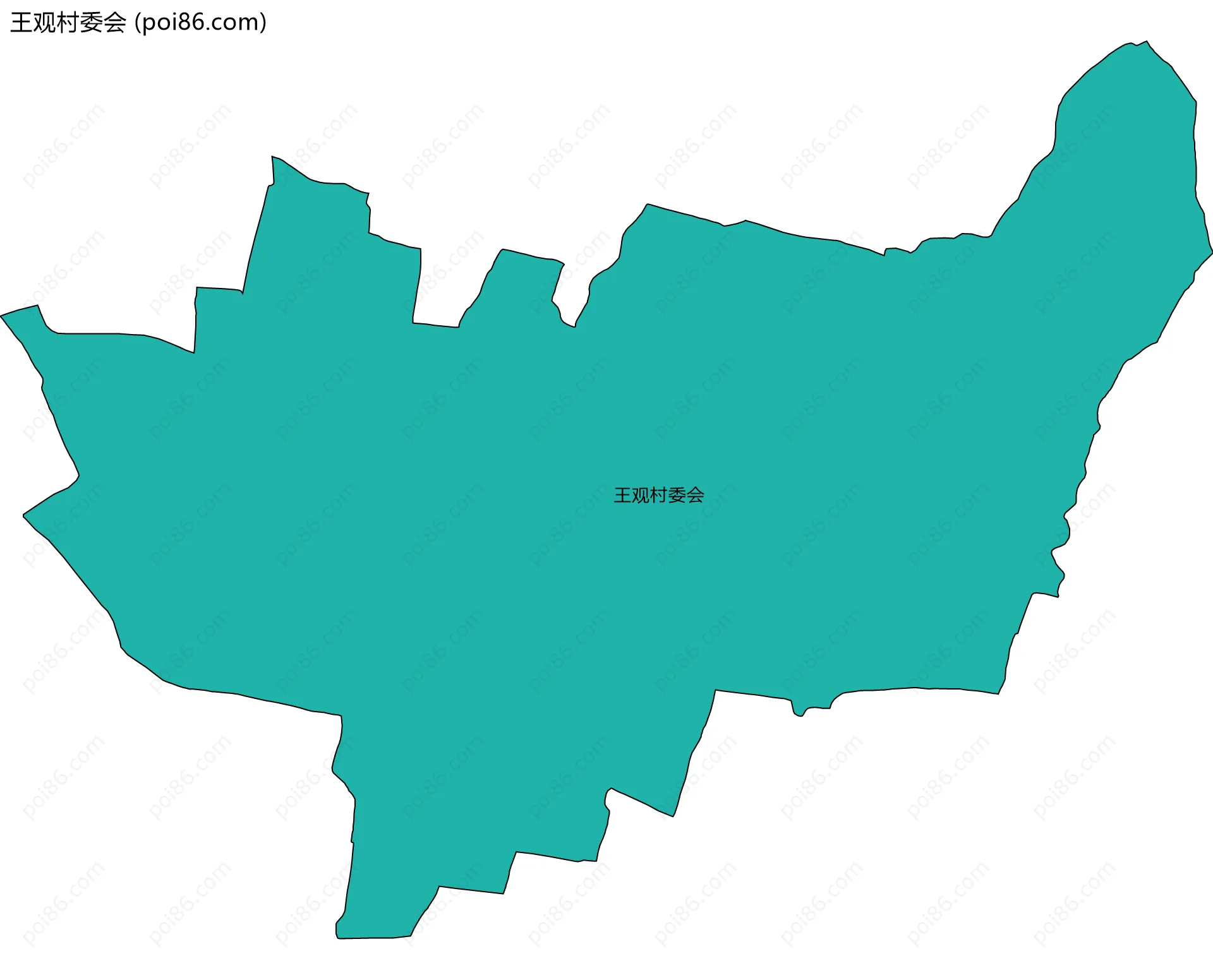 王观村委会边界地图