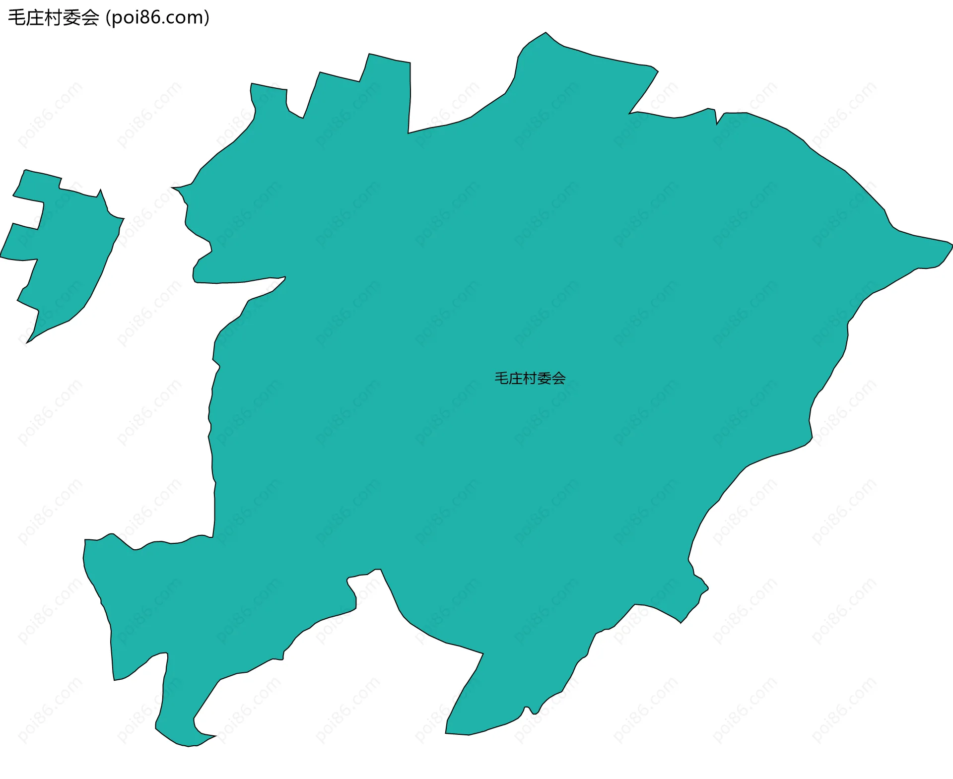 毛庄村委会边界地图