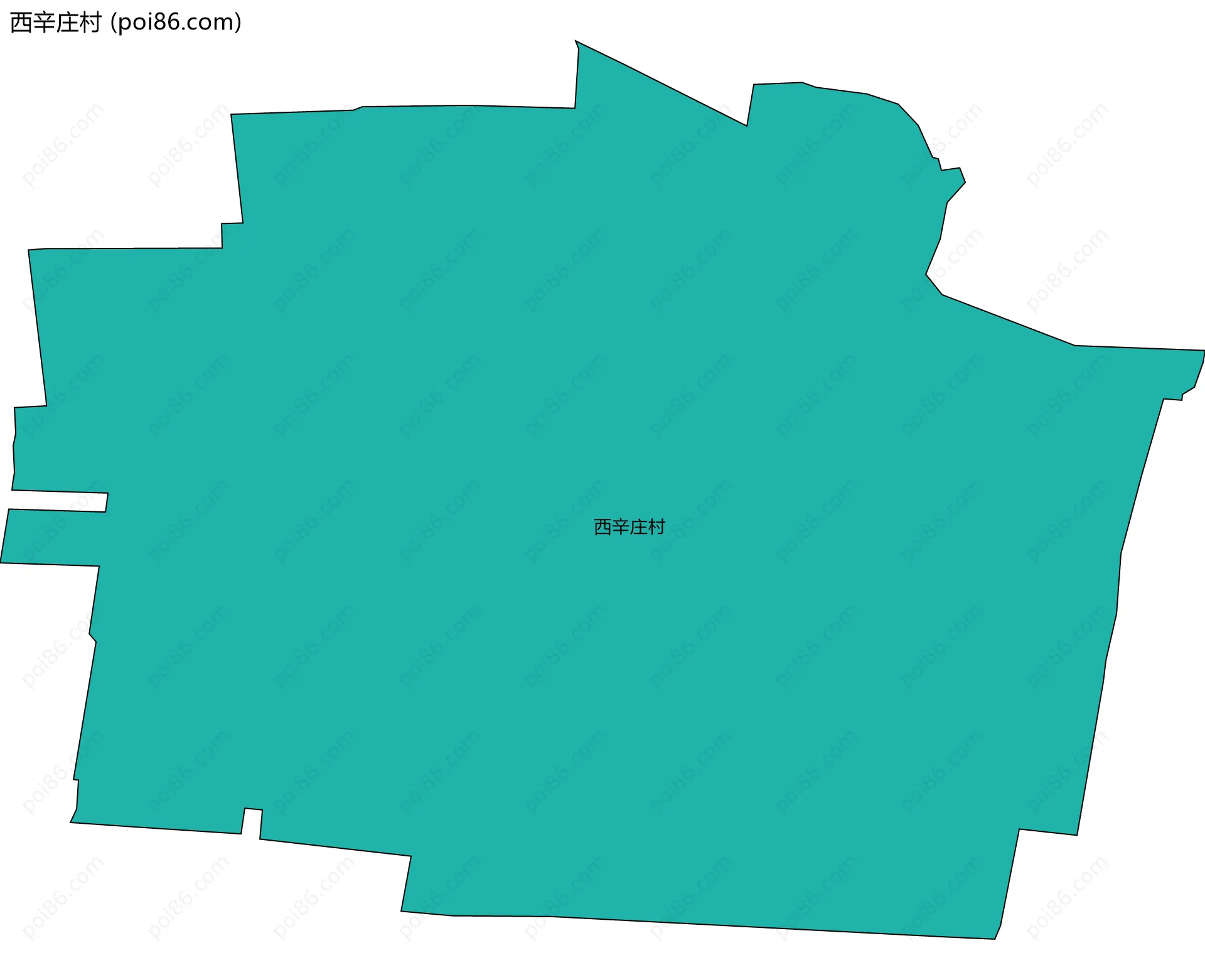 西辛庄村边界地图