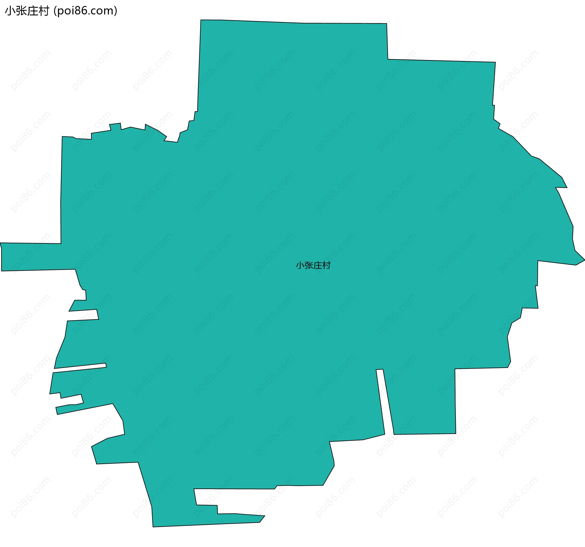 小张庄村边界地图