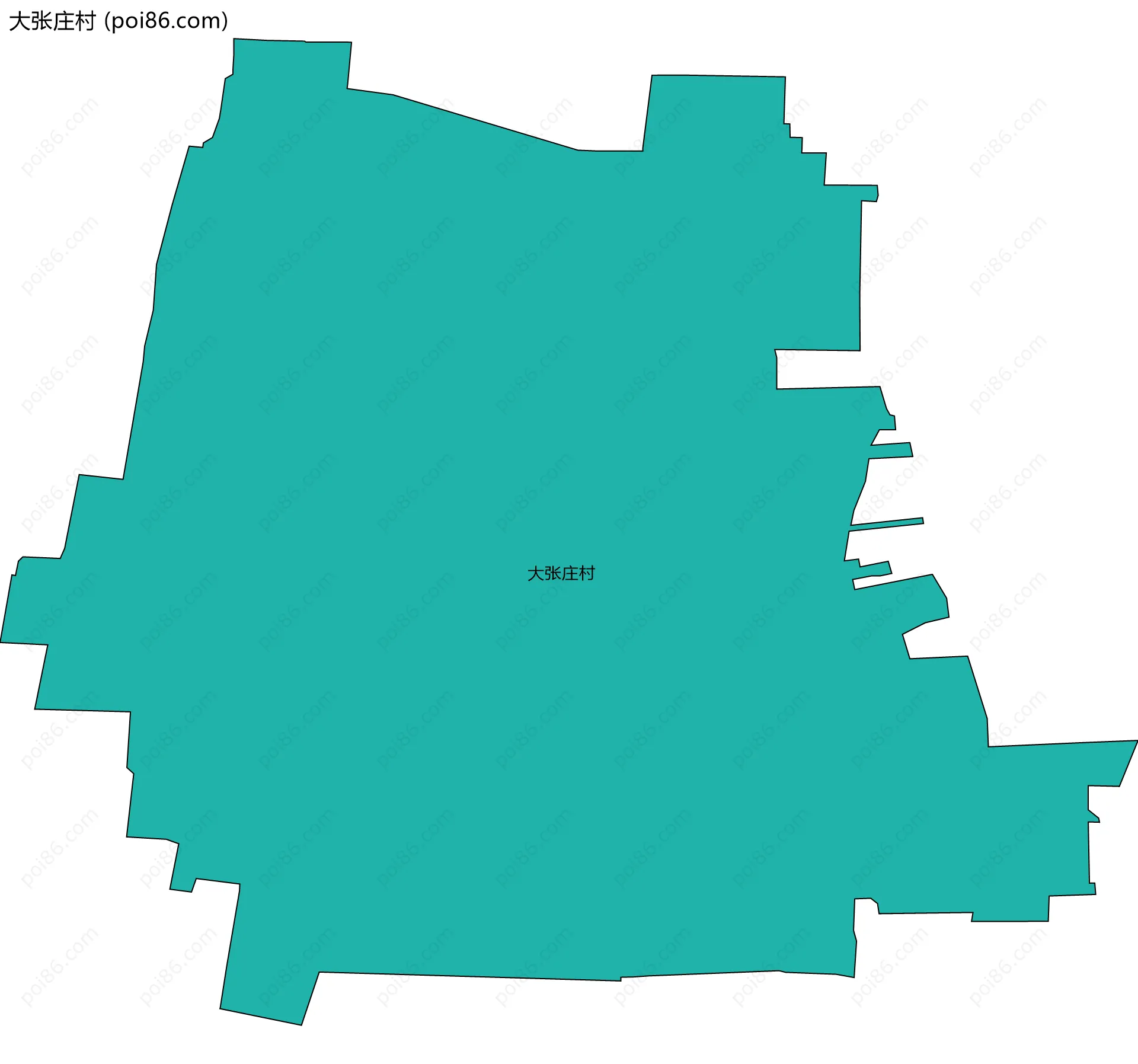 大张庄村边界地图