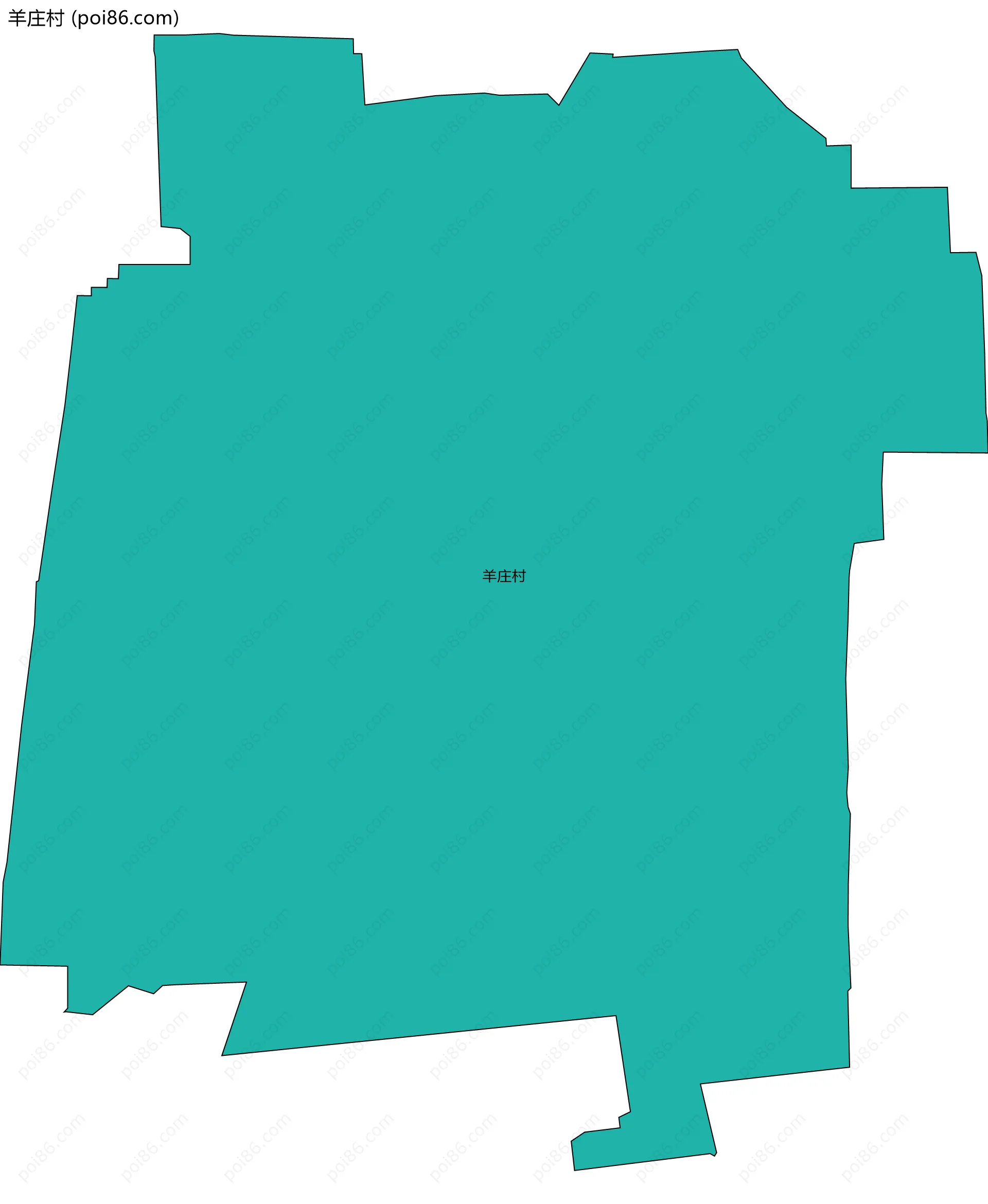 羊庄村边界地图