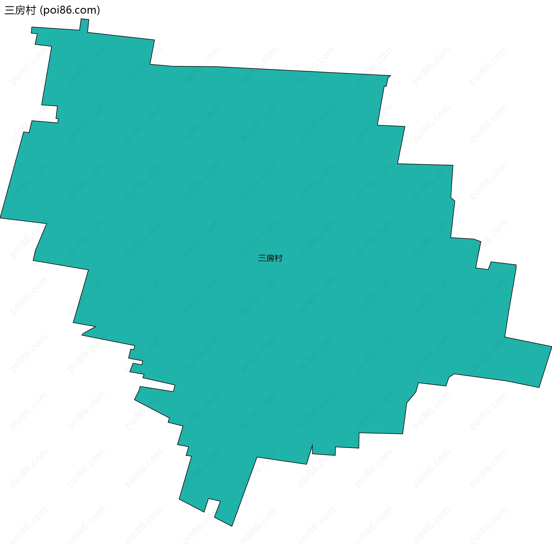 三房村边界地图