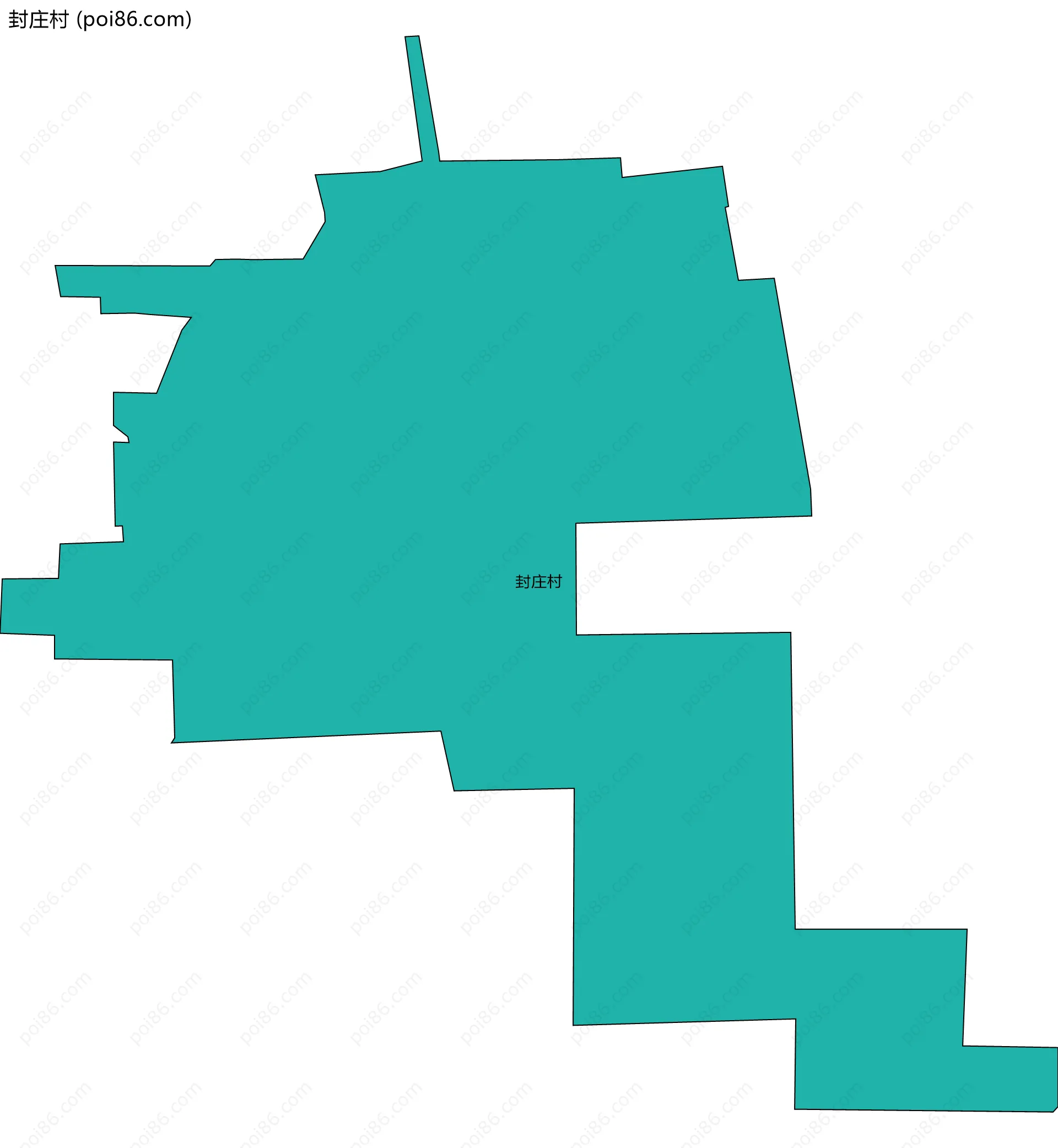封庄村边界地图