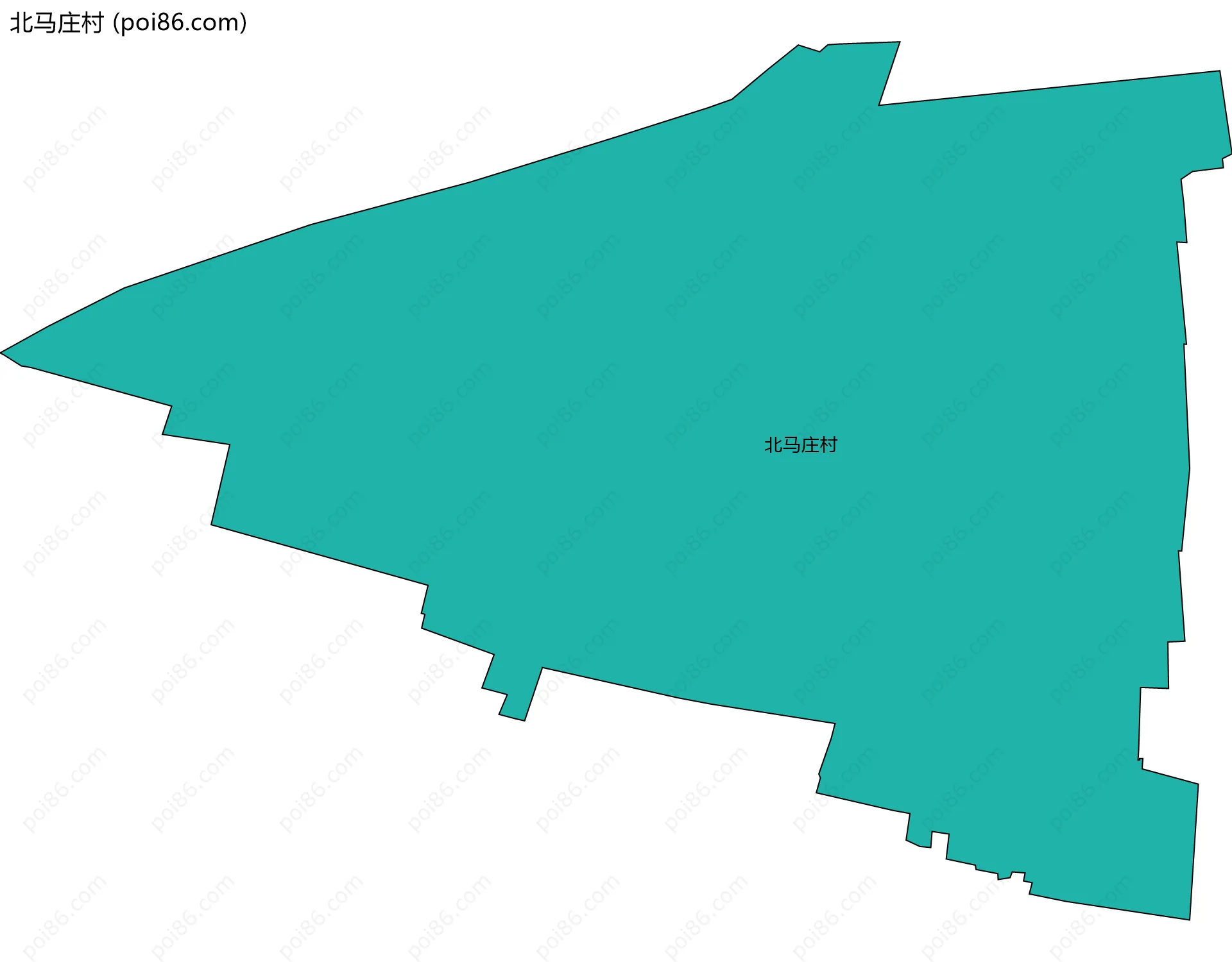 北马庄村边界地图
