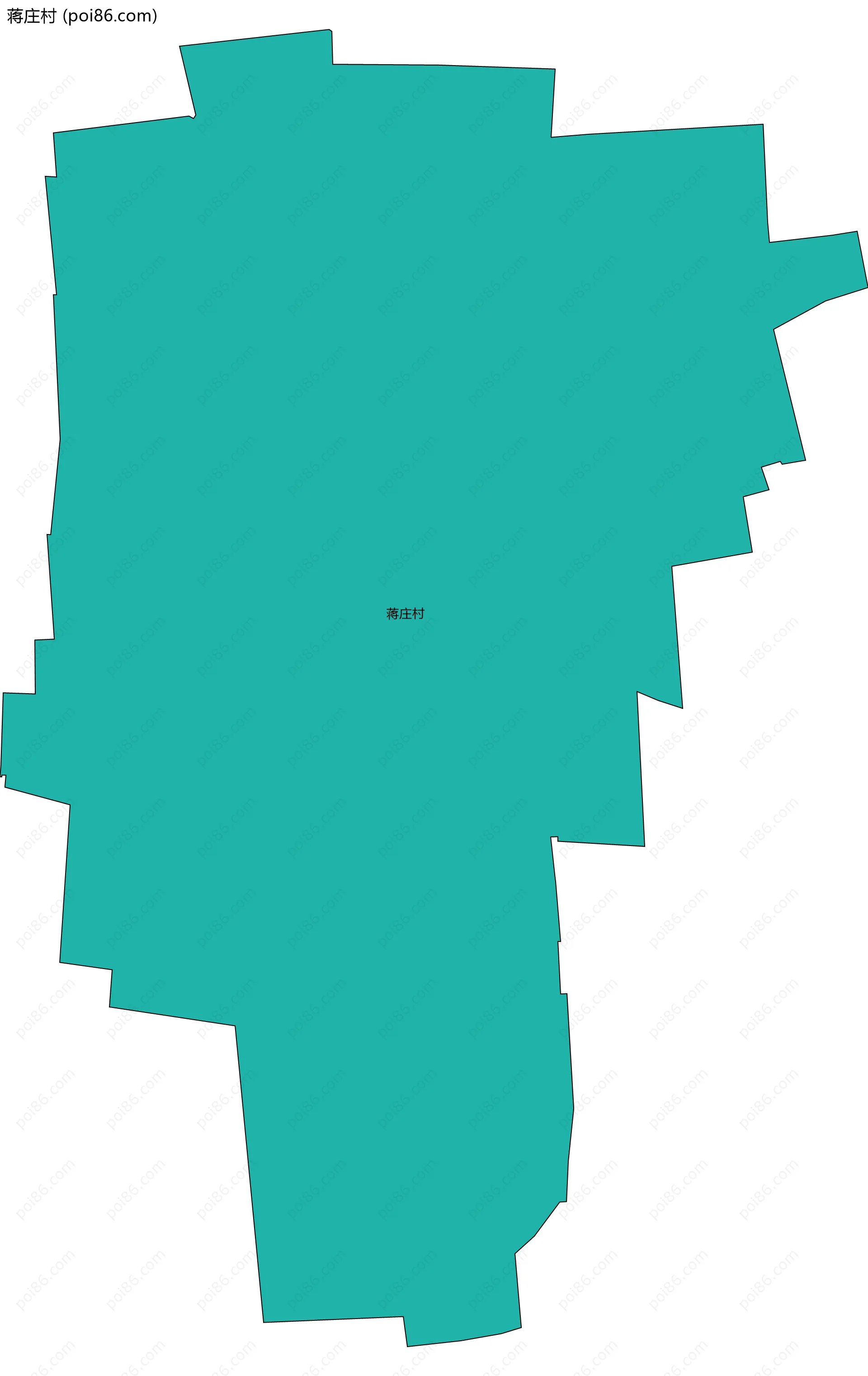 蒋庄村边界地图