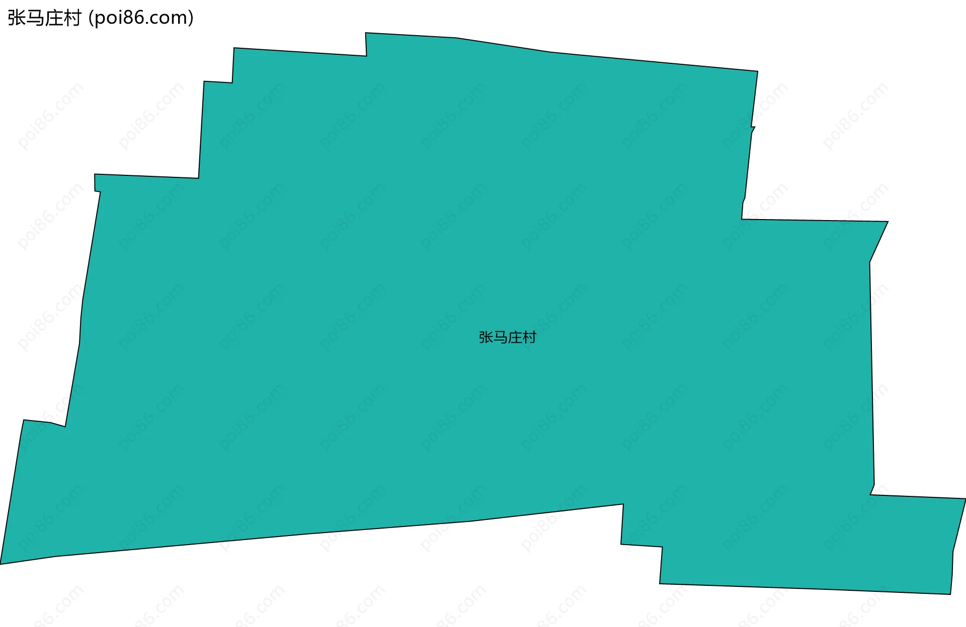 张马庄村边界地图