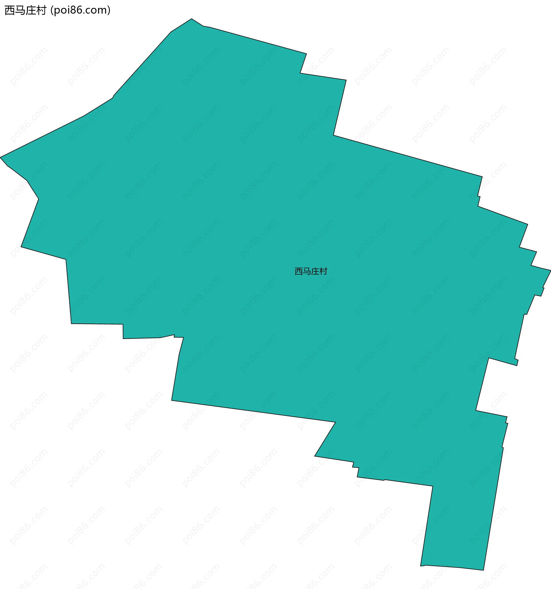 西马庄村边界地图