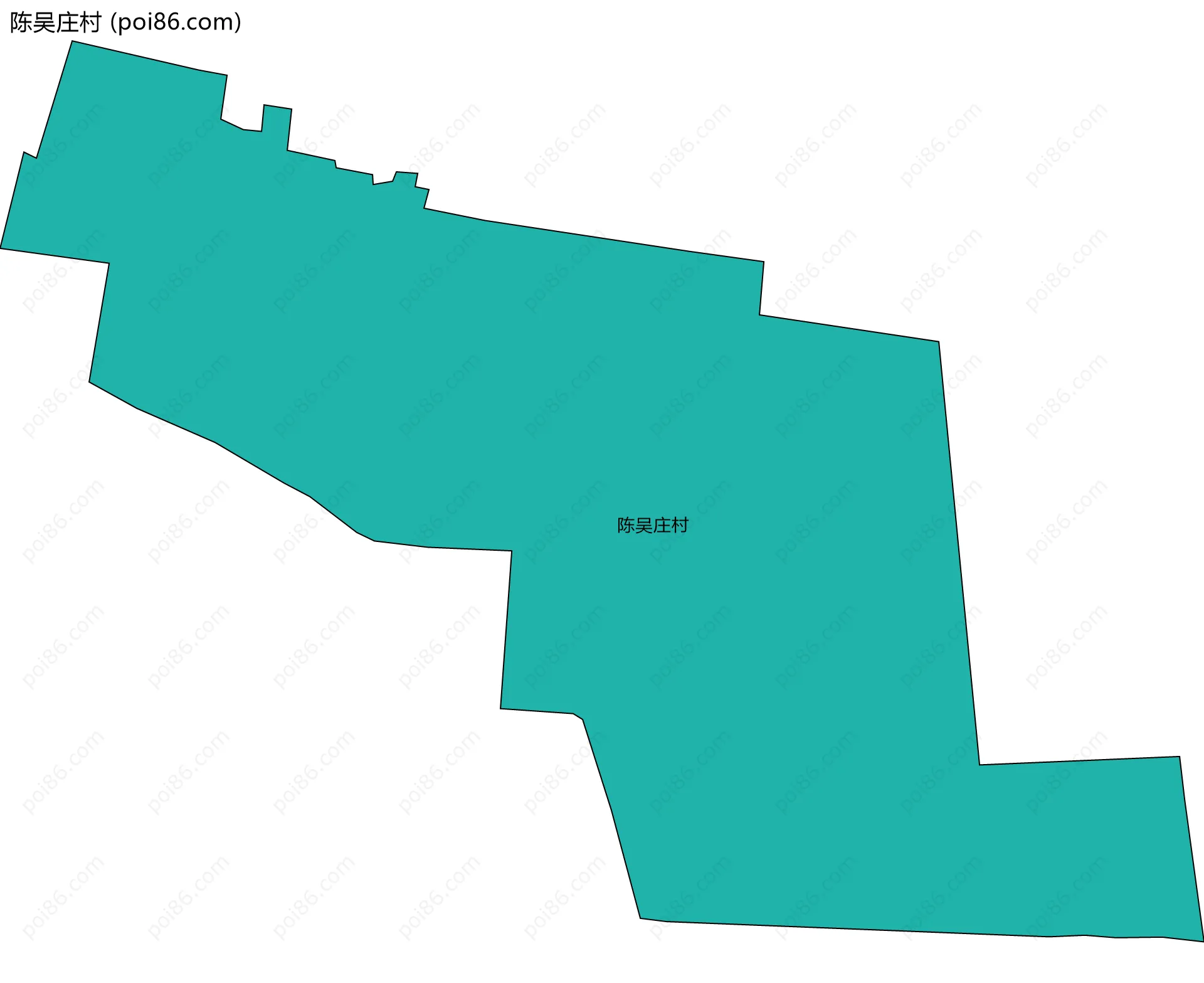 陈吴庄村边界地图