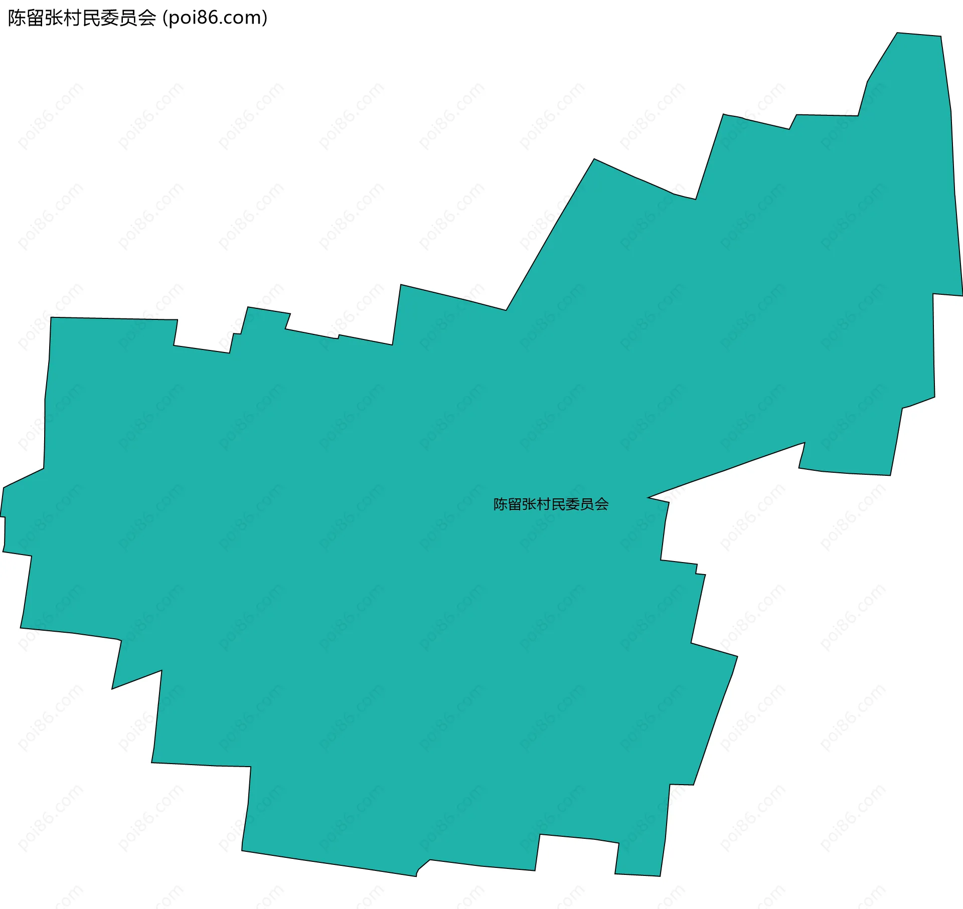 陈留张村民委员会边界地图