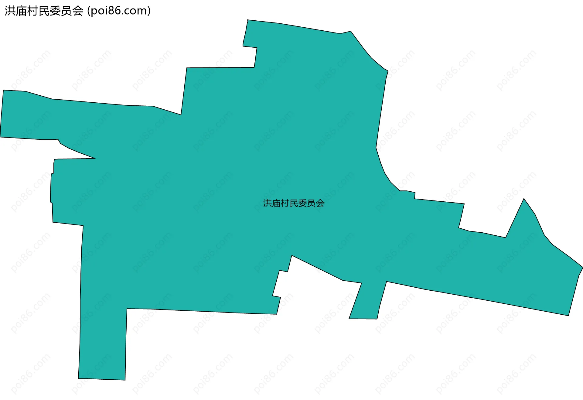 洪庙村民委员会边界地图