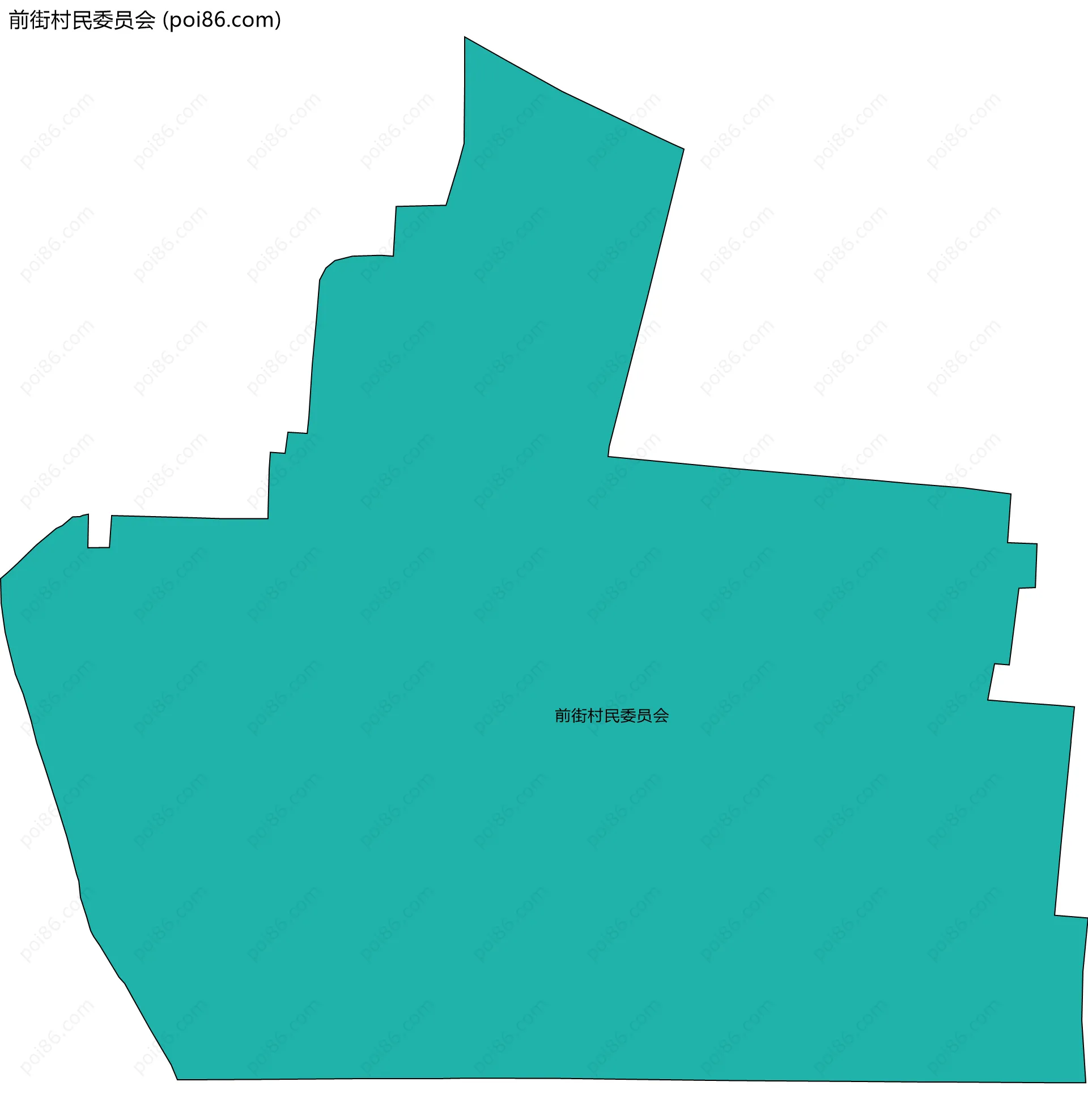 前街村民委员会边界地图