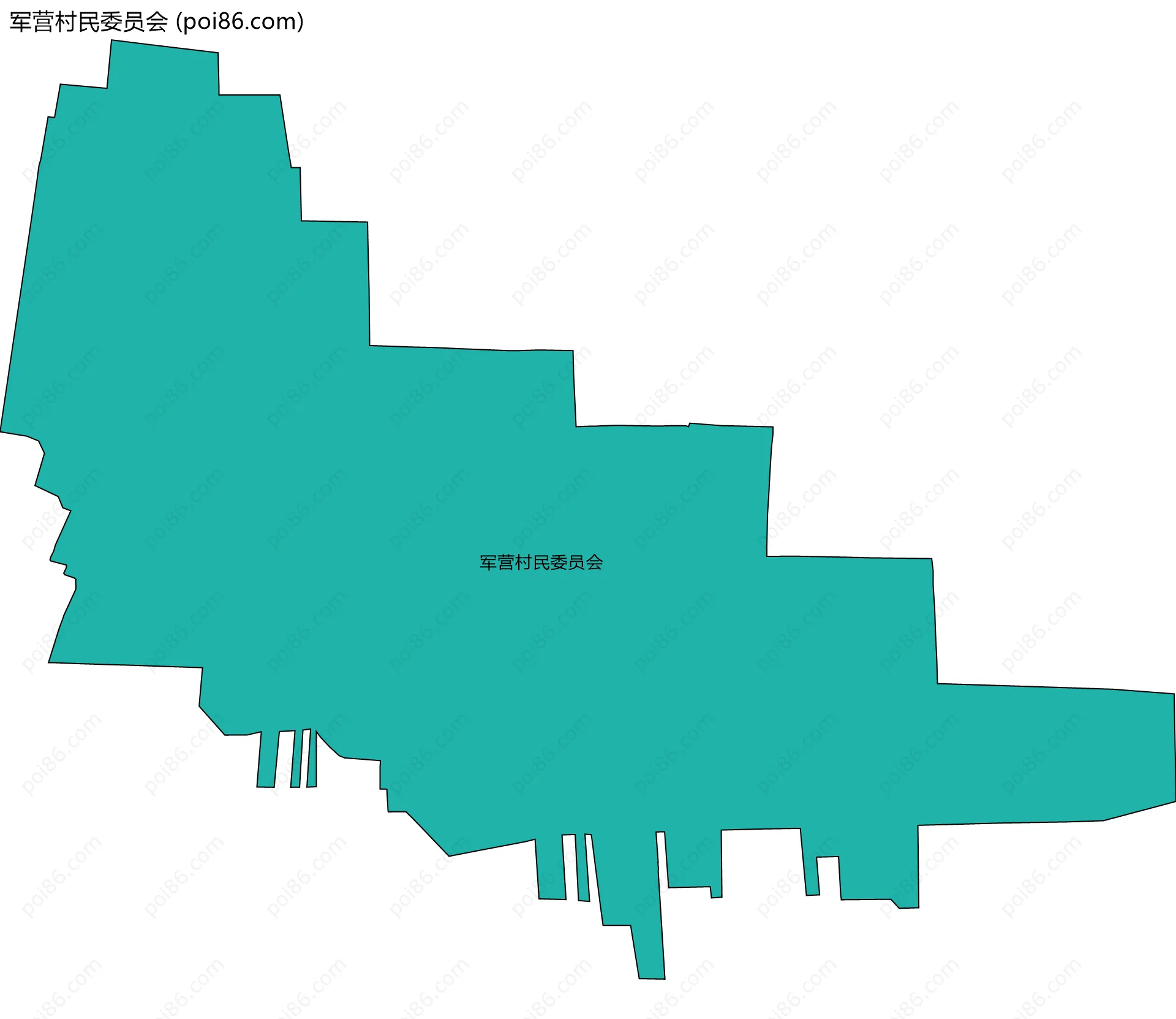 军营村民委员会边界地图
