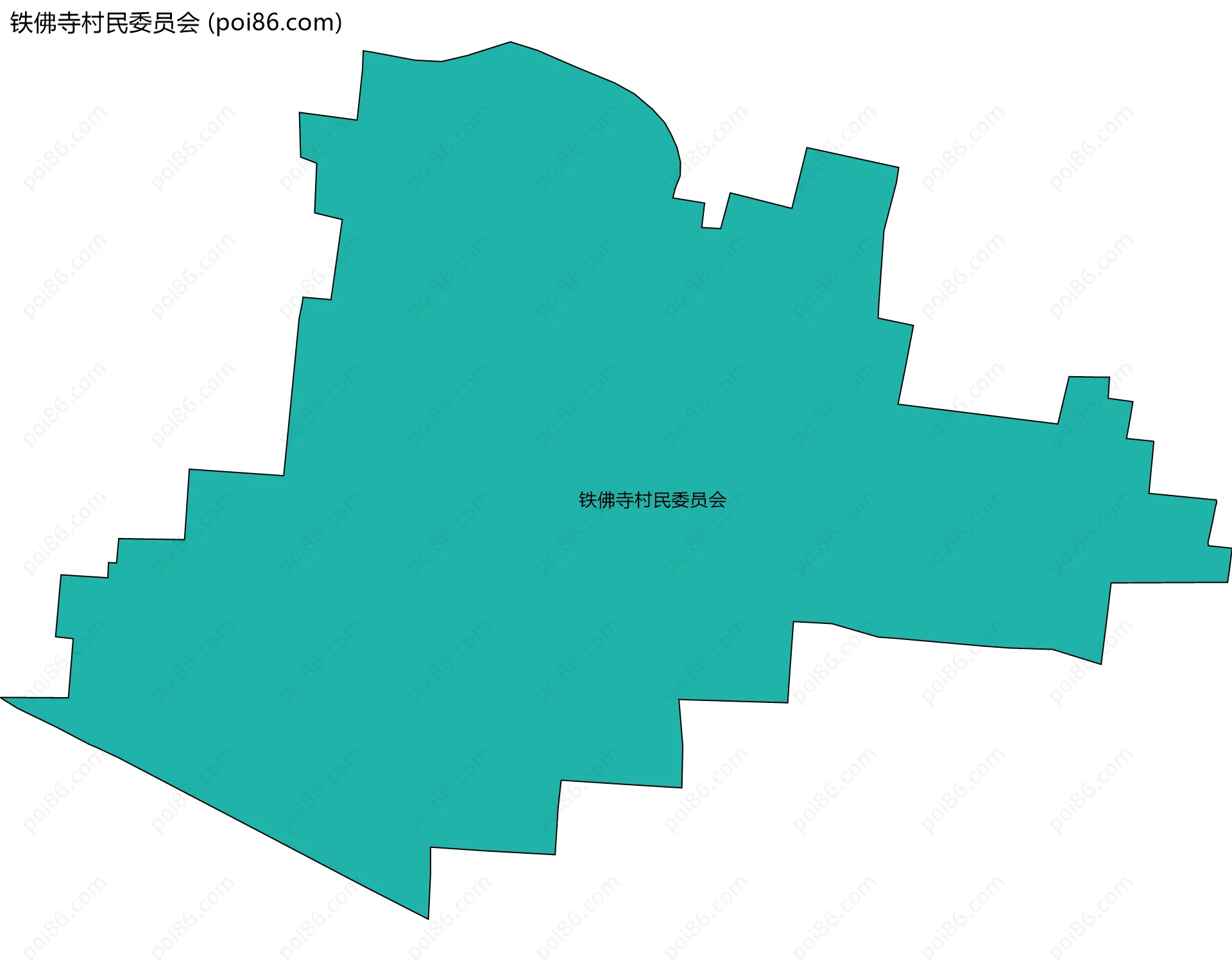 铁佛寺村民委员会边界地图