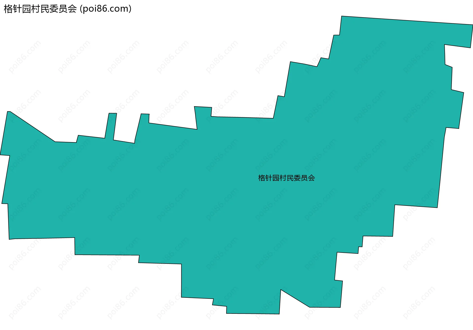 格针园村民委员会边界地图