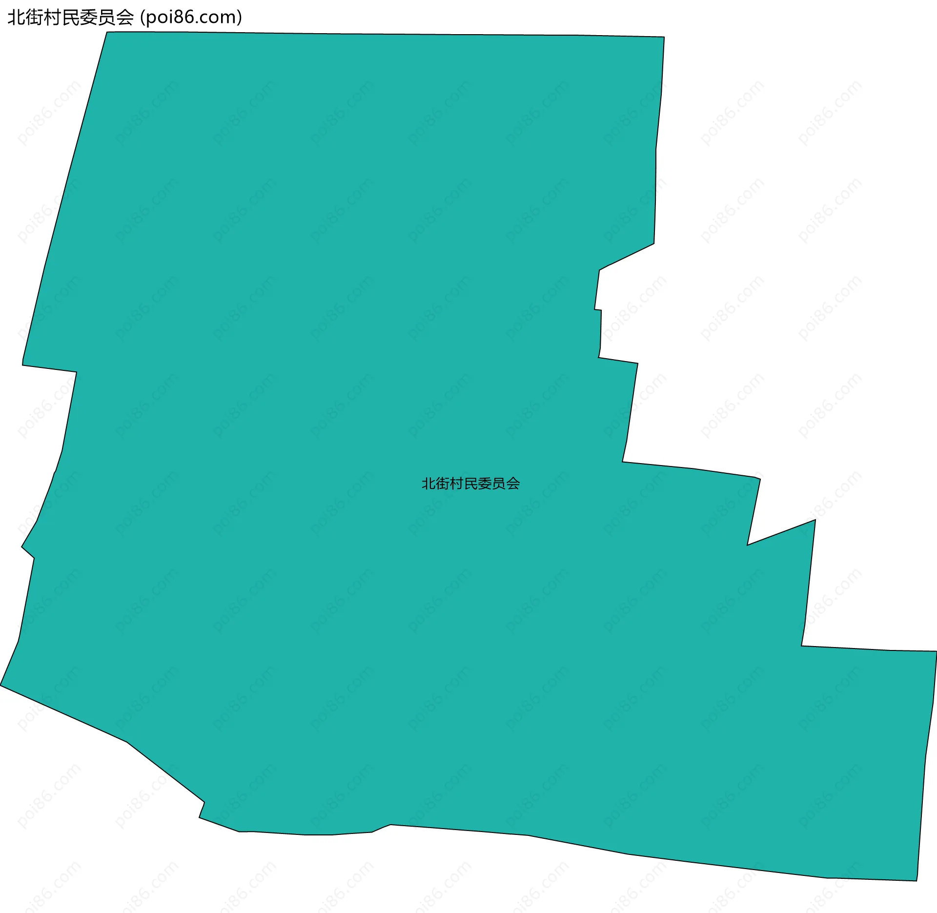 北街村民委员会边界地图