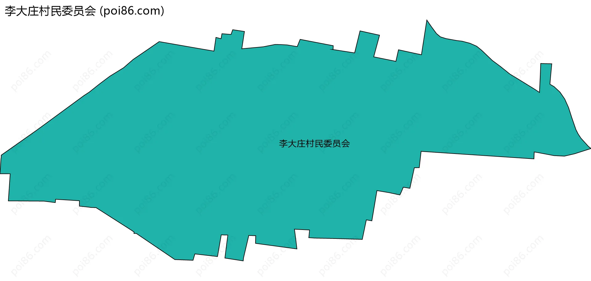 李大庄村民委员会边界地图