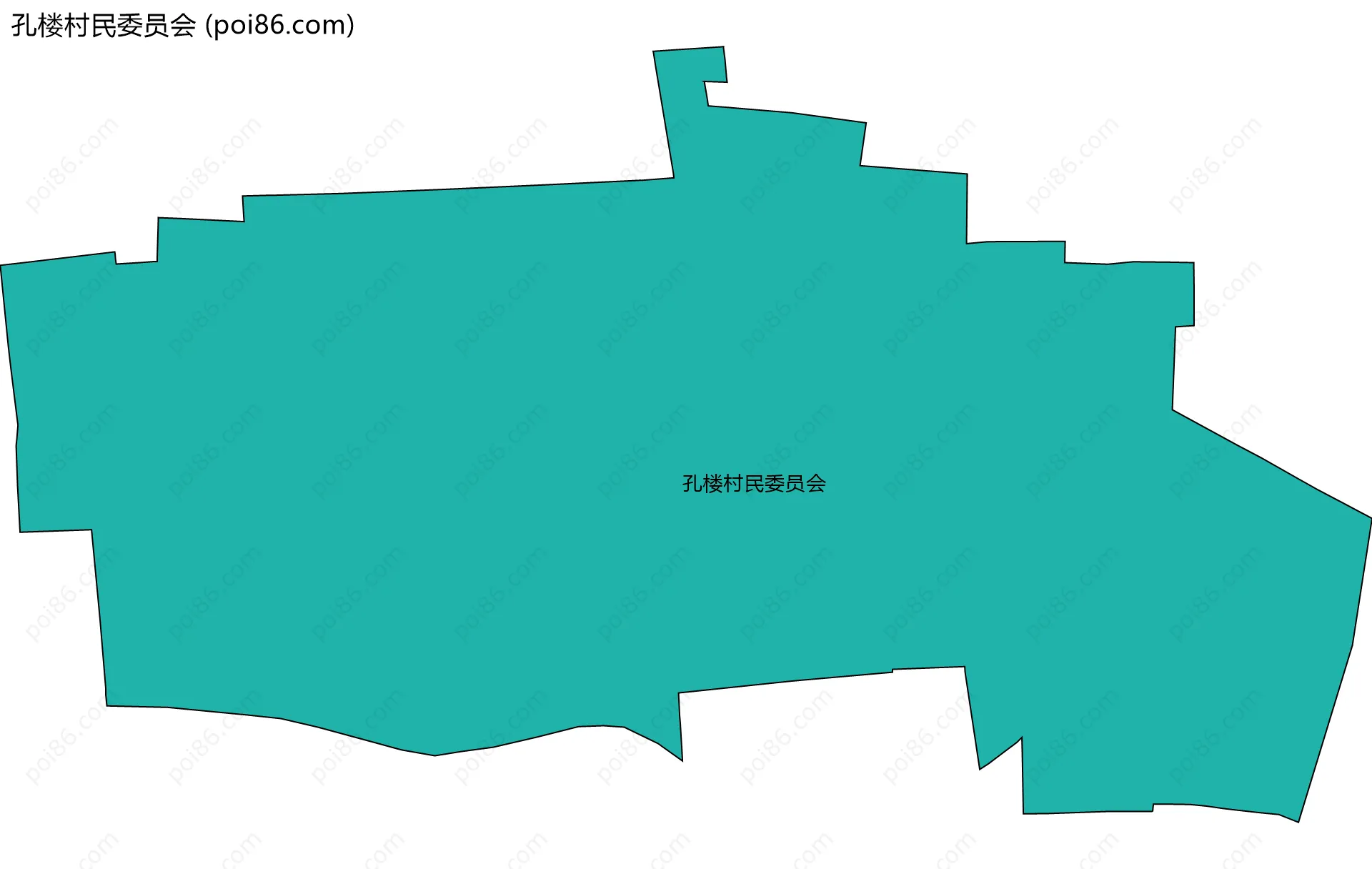 孔楼村民委员会边界地图