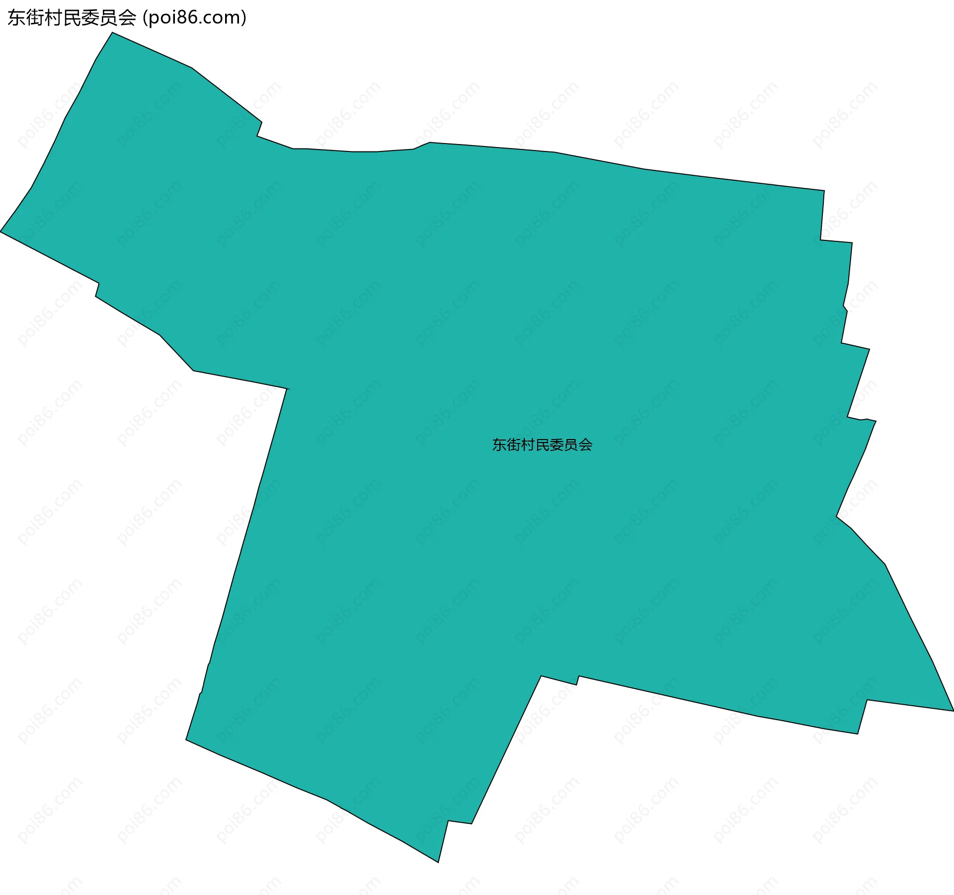 东街村民委员会边界地图
