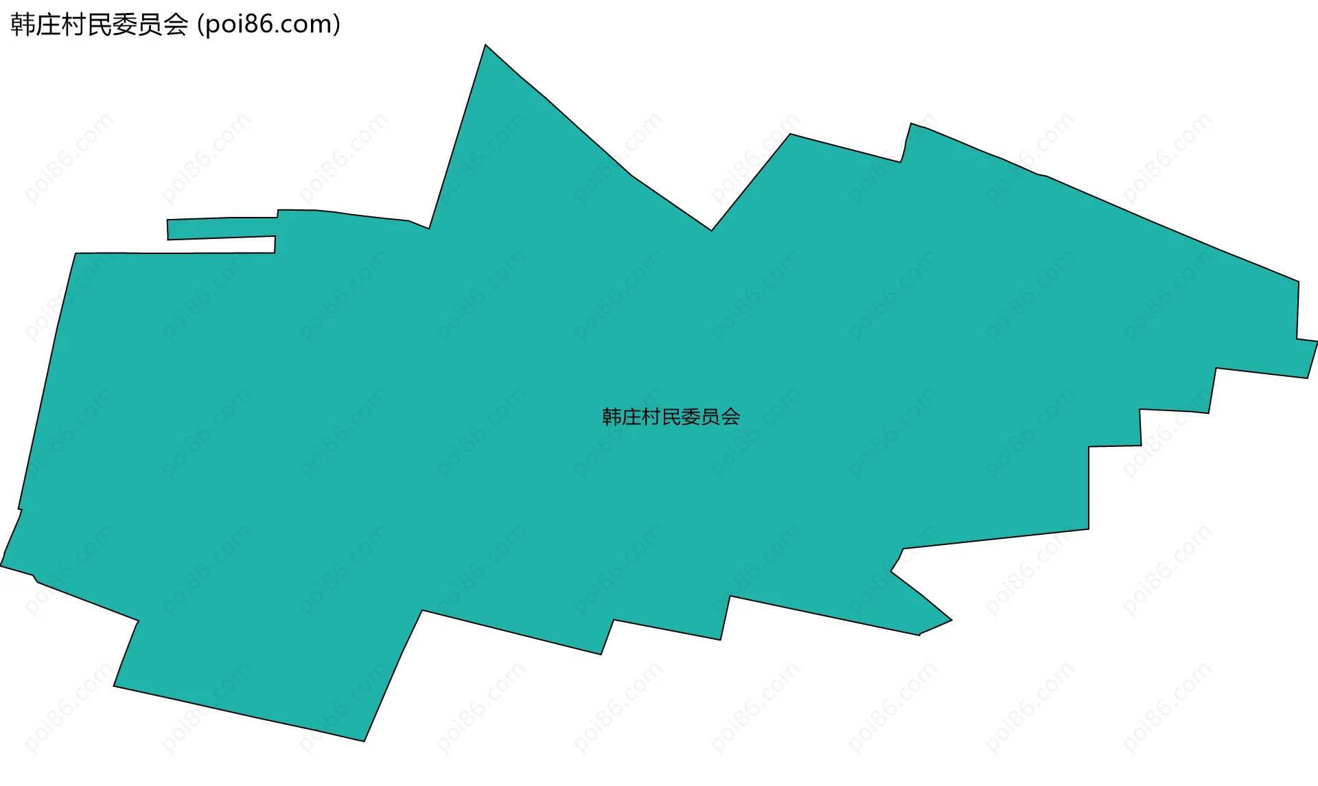韩庄村民委员会边界地图
