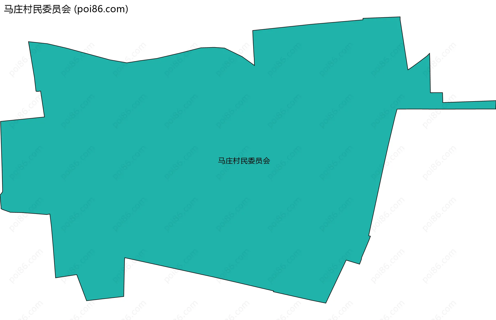 马庄村民委员会边界地图