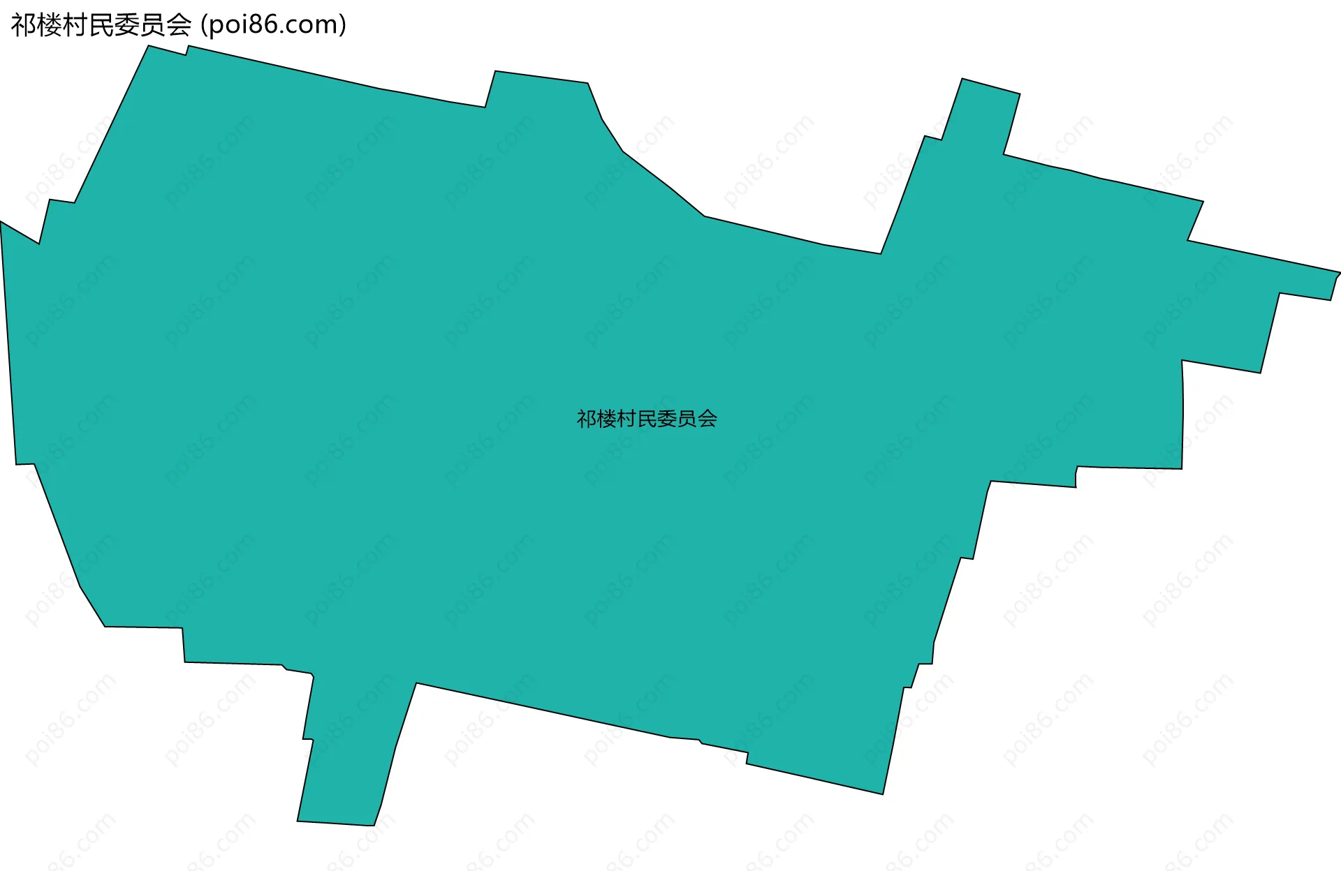 祁楼村民委员会边界地图