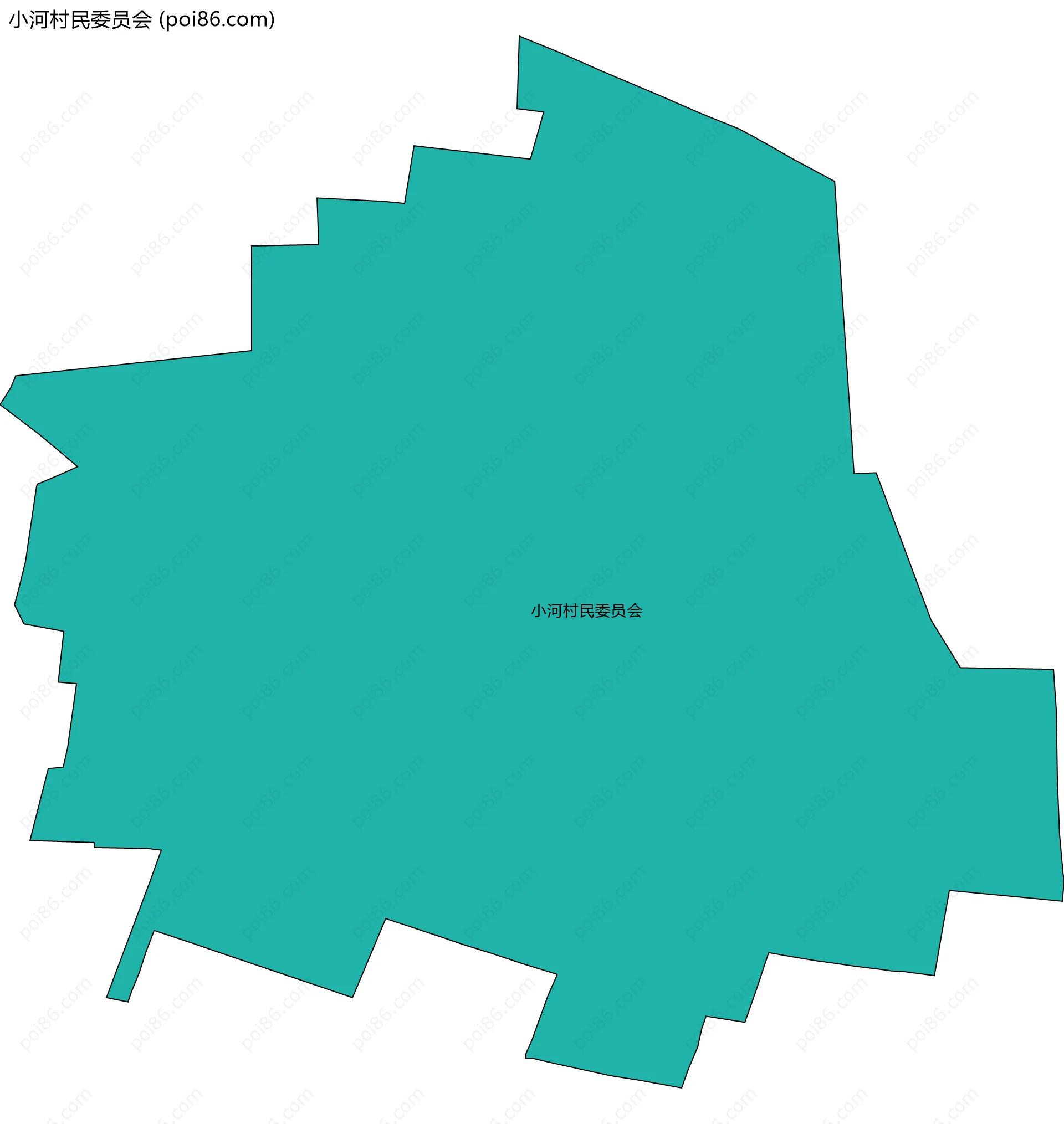 小河村民委员会边界地图