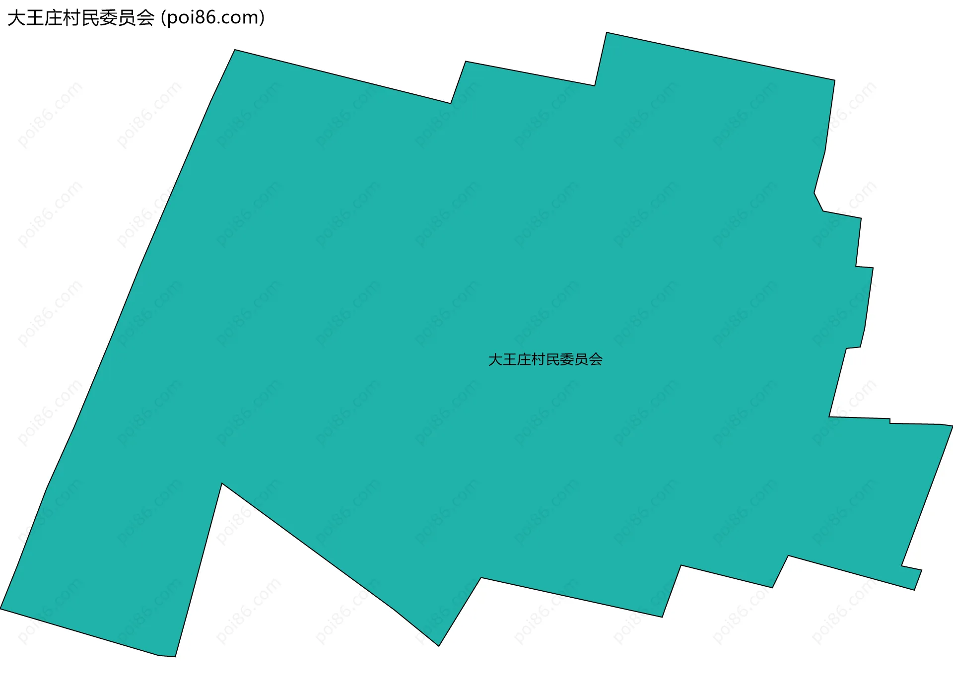 大王庄村民委员会边界地图
